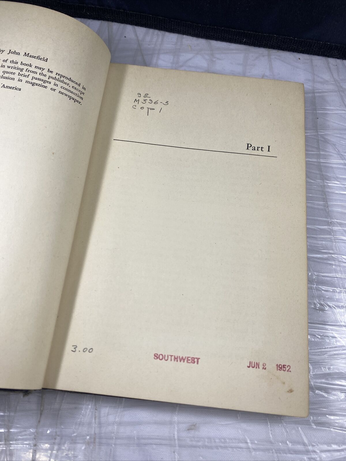 SO LONG TO LEARN-English Poet Memoir-JOHN MASEFIELD-Great RARE 1st Printing HC!