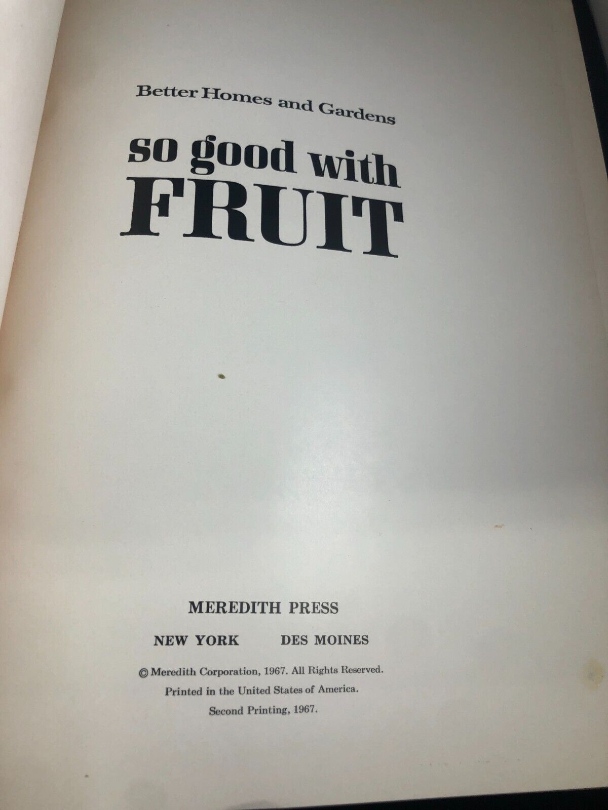So Good with Fruit. HB Better Homes and Gardens. 1968
