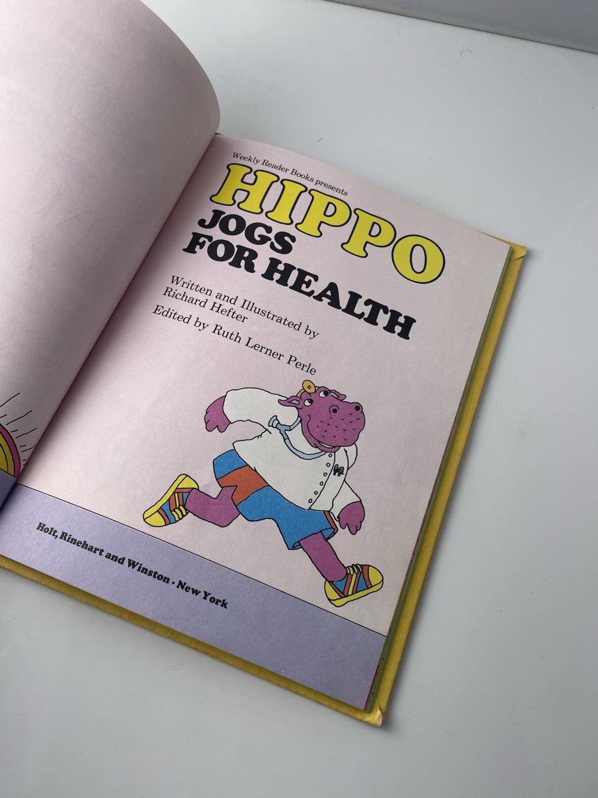 Sweet Pickles ~ Hippo Jogs For Health by Hefter 1977 Hardcover Book Smaller