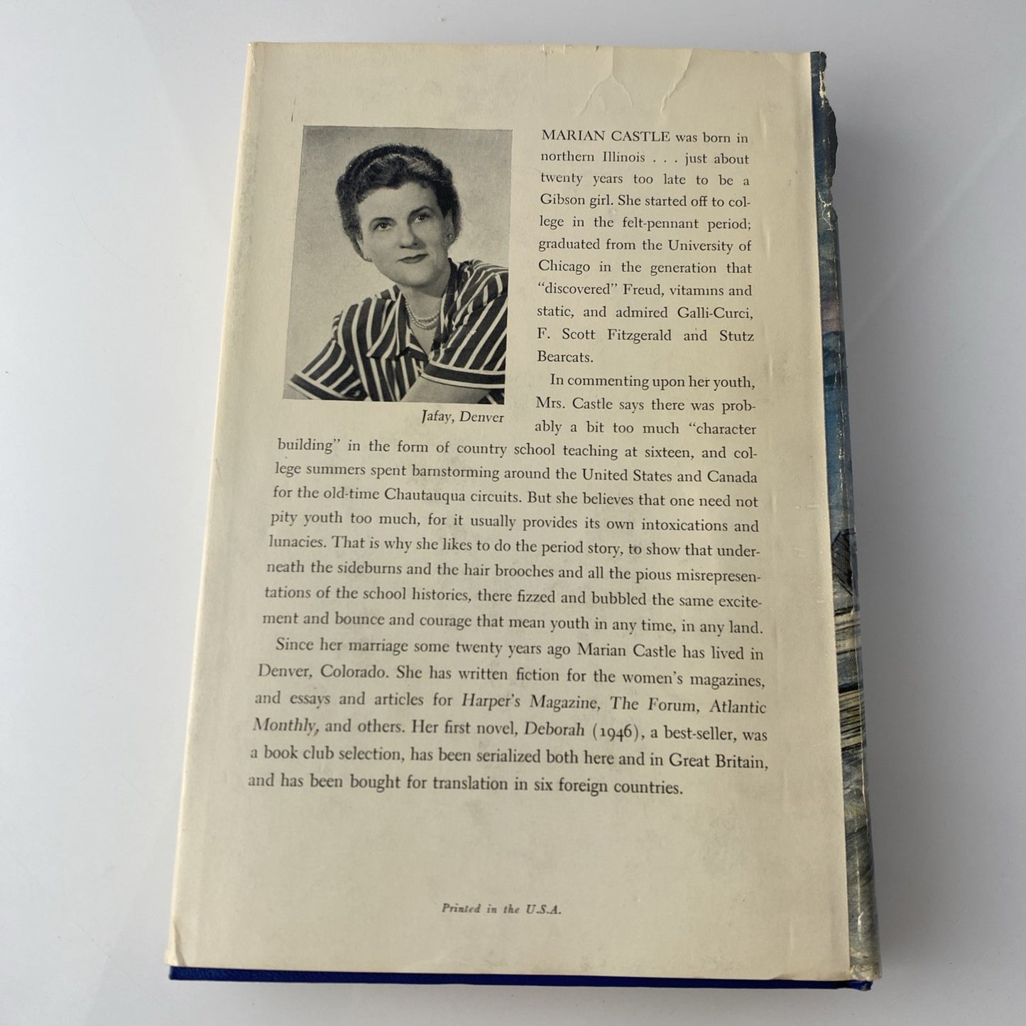 VINTAGE 1949 BOOK THE GOLDEN FURY BY MARIAN CASTLE BOOK CLUB EDITION