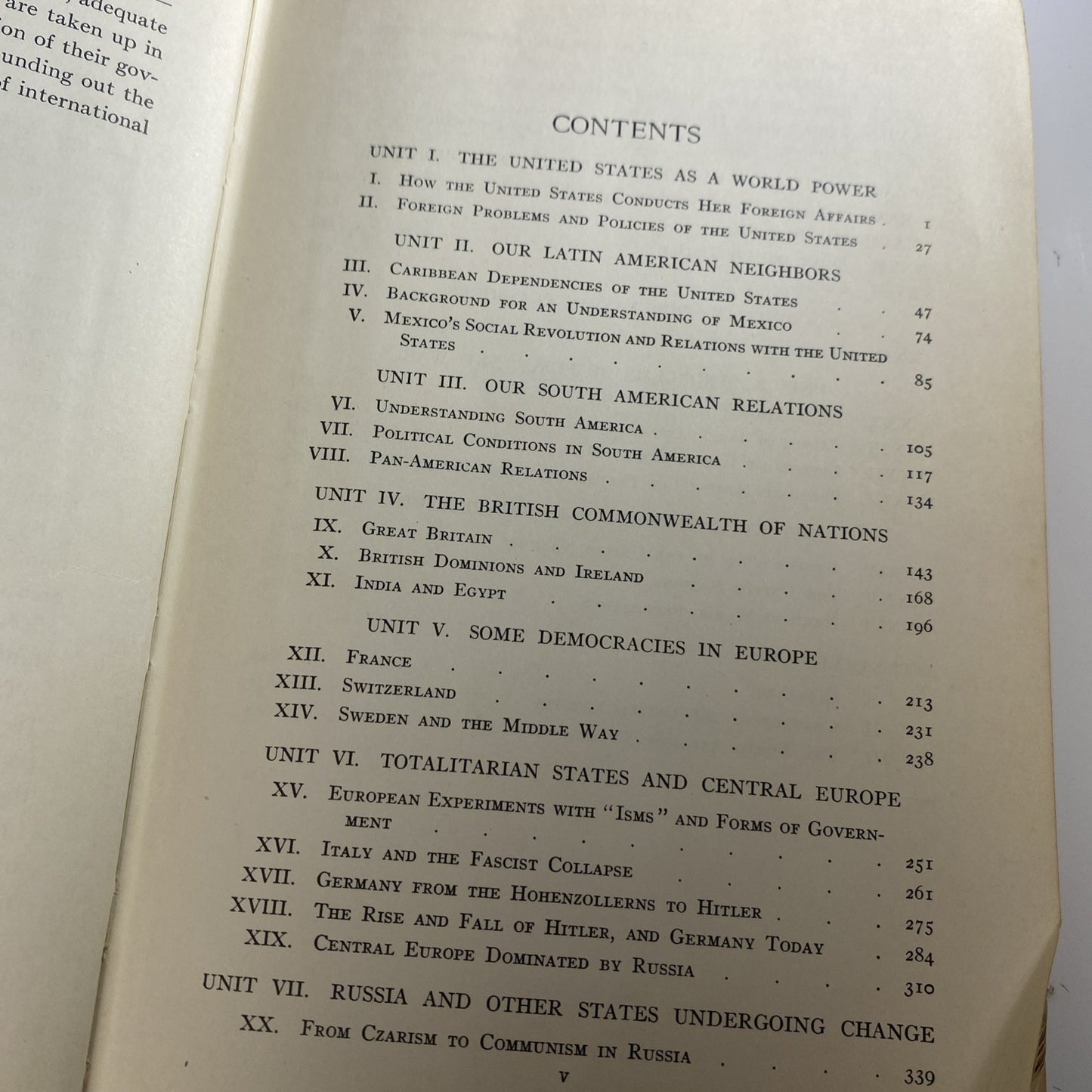 Antique Textbook 1950 National Governments and International Relations Magruder