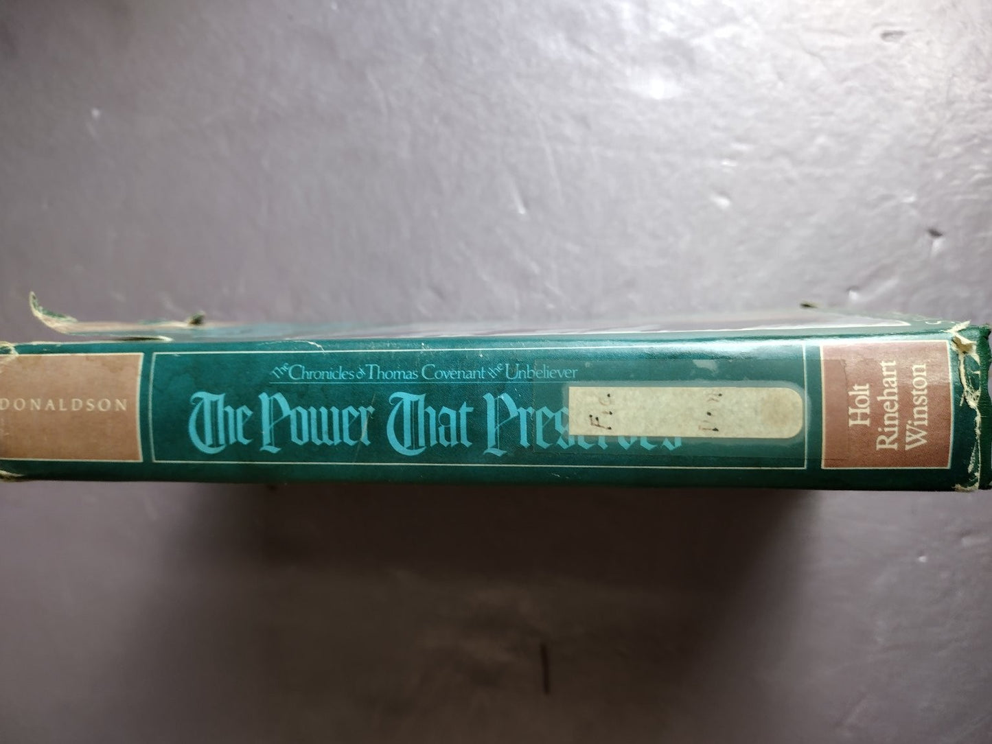 Power That Preserves Stephen R. Donaldson Holt Rinehart Winston Epic Fantasy