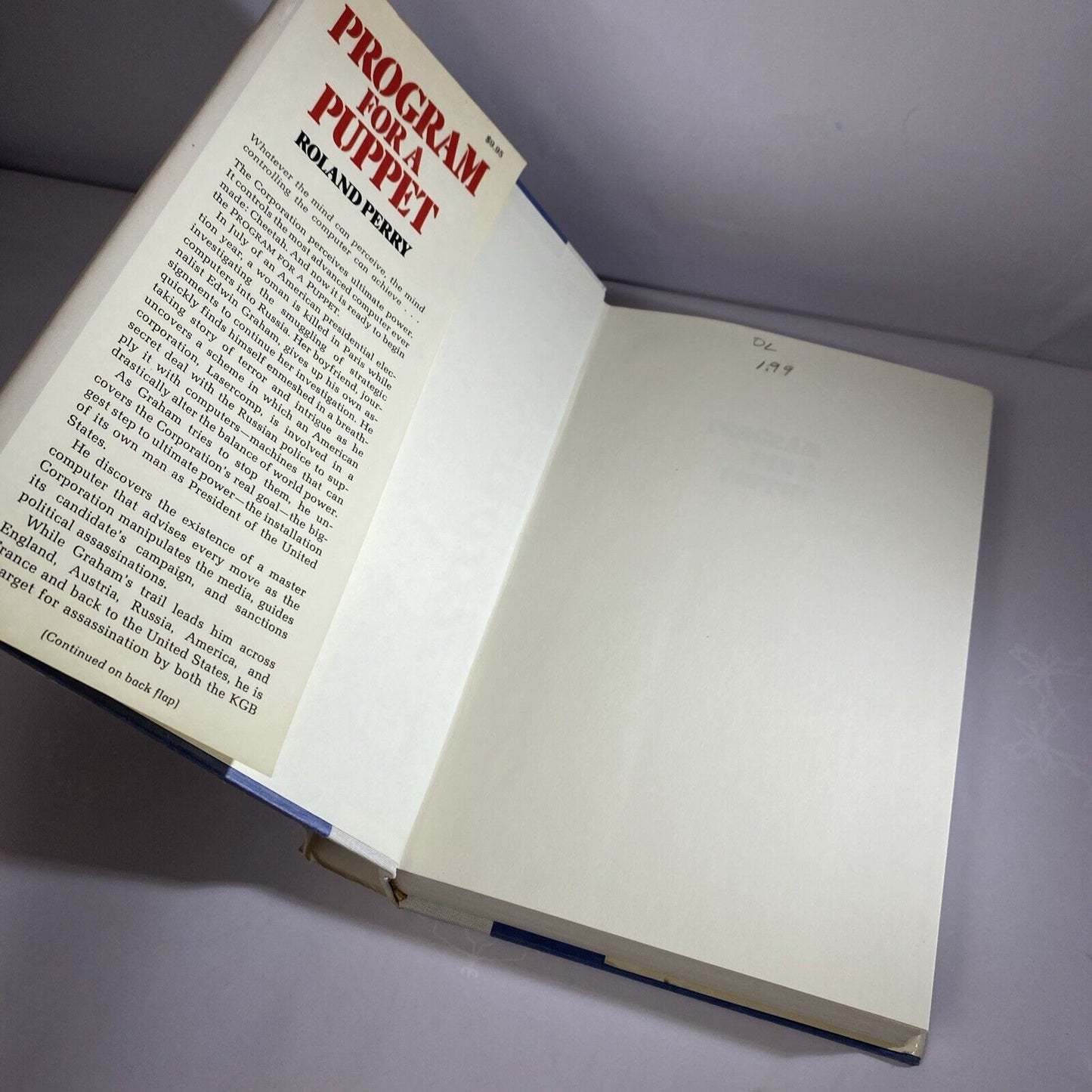 Program for a Puppet by Roland Perry 1st edition 1980 (HC/DJ) 1st Print