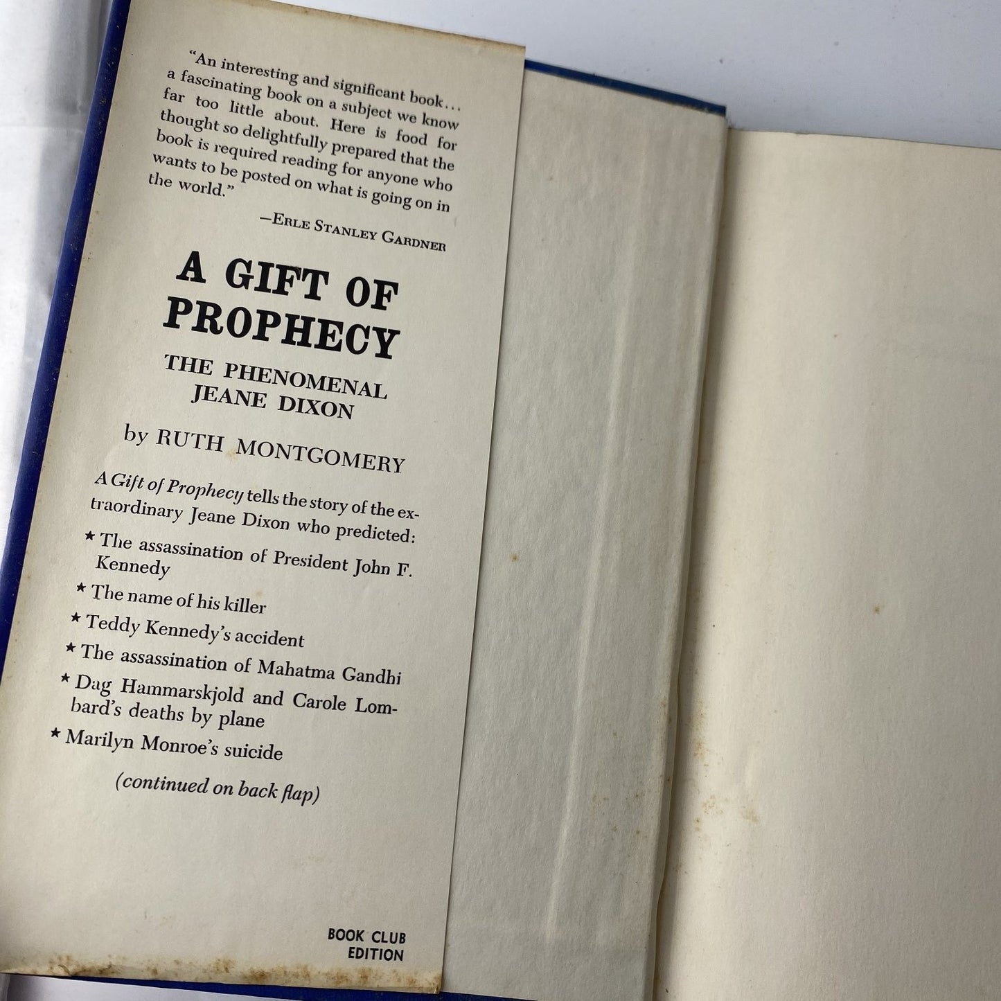 A Gift of Prophecy Ruth Montgomery 1965 First Edition Spiritualism WMC