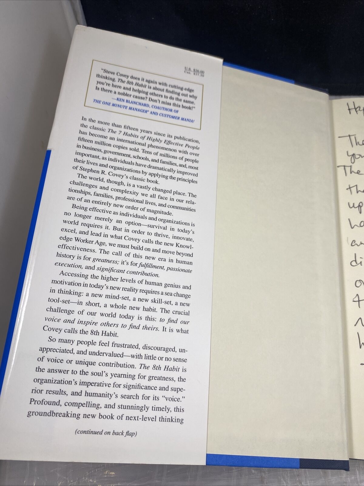 The 8th Habit by Stephen R. Covey Hardcover w/ DVD Vintage Self Help Book