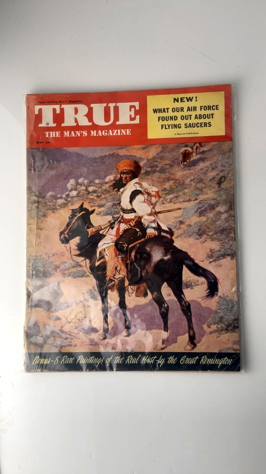 True The Man's Magazine May 1954 Illustrated Flying Saucers Remington