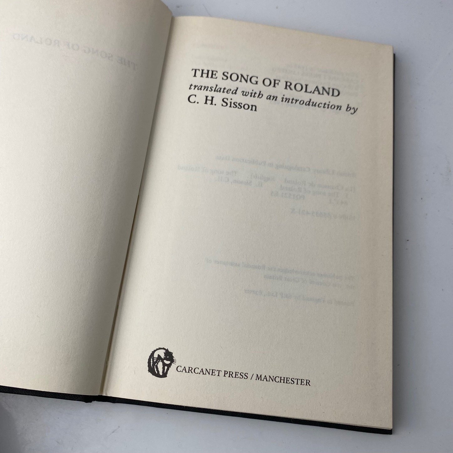 The Song of Roland C.H. Sisson 1983 First Edition Carcanet Press