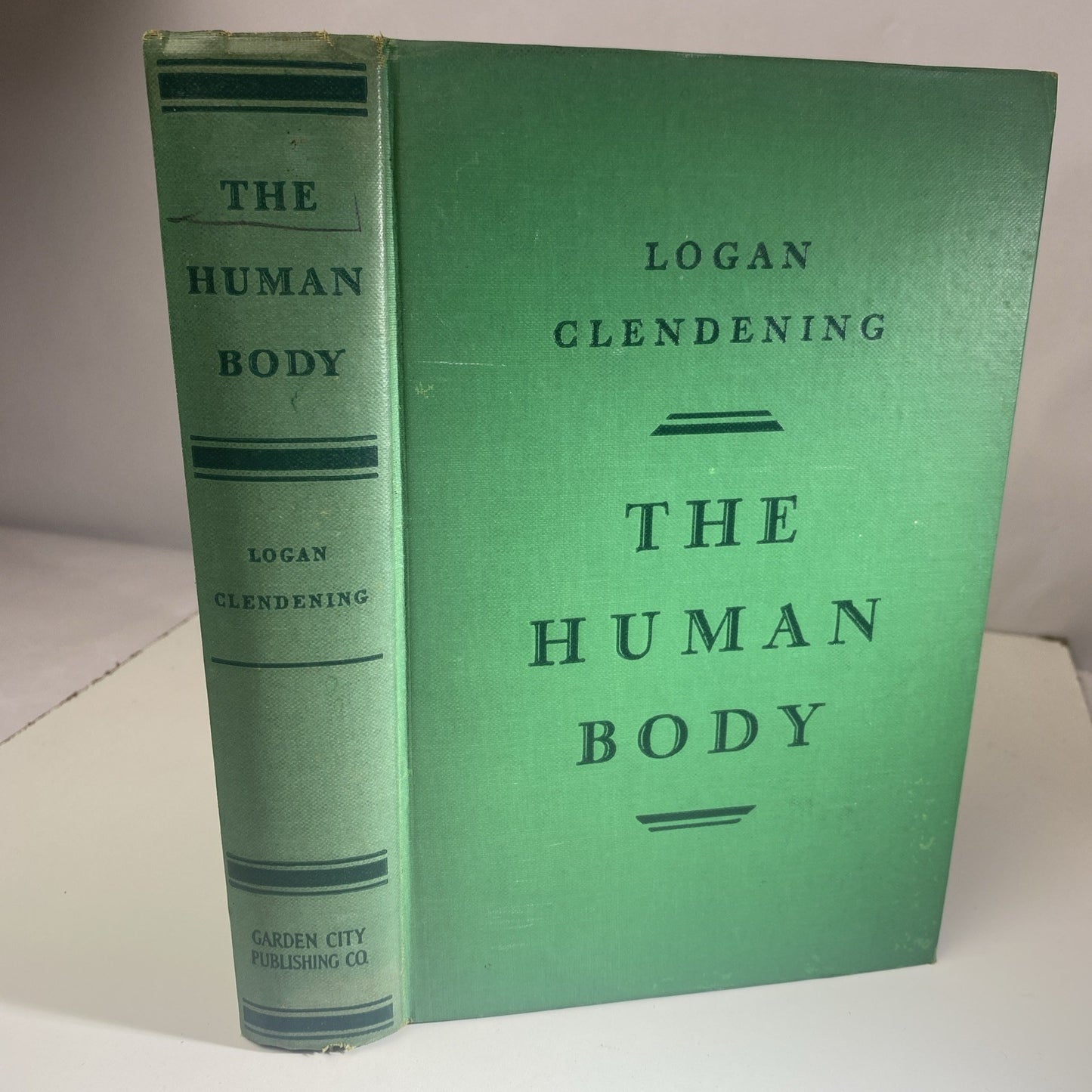 Antique Biology Textbook 1930 - The Human Body - Logan Clendening, M.D. Green