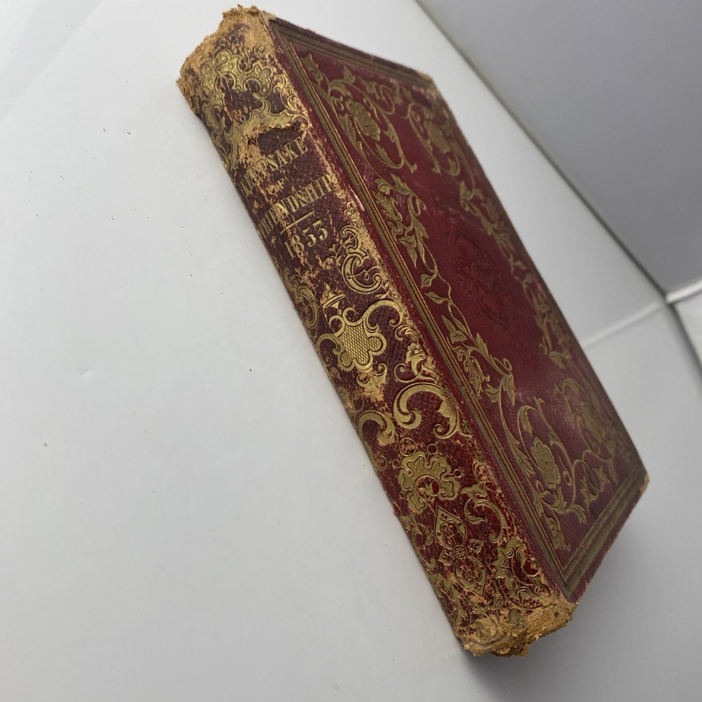 Antique Red Gilded Cover 1853 The Keepsake Of Friendship A Gift Book Hardcover