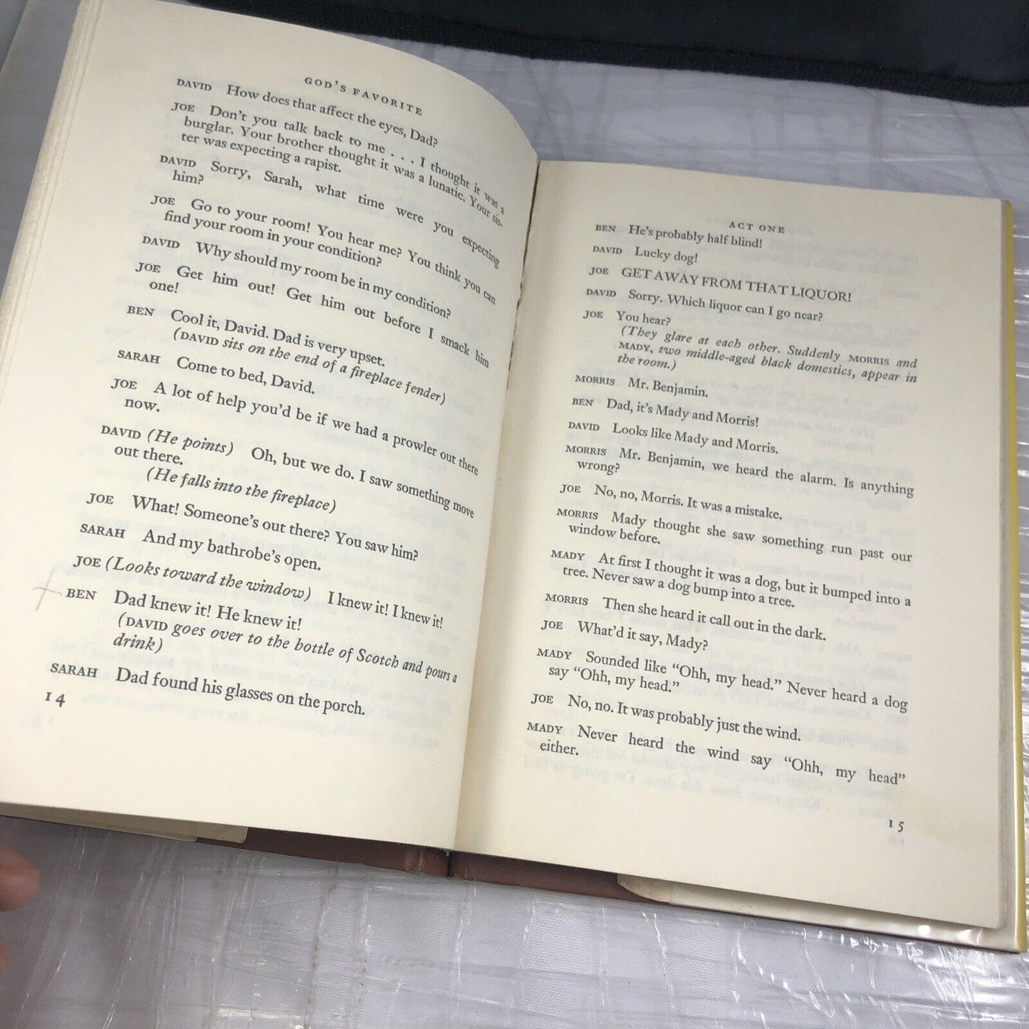 GOD'S FAVORITE - Book Club Edition HC w/ DJ Play BY NEIL SIMON
