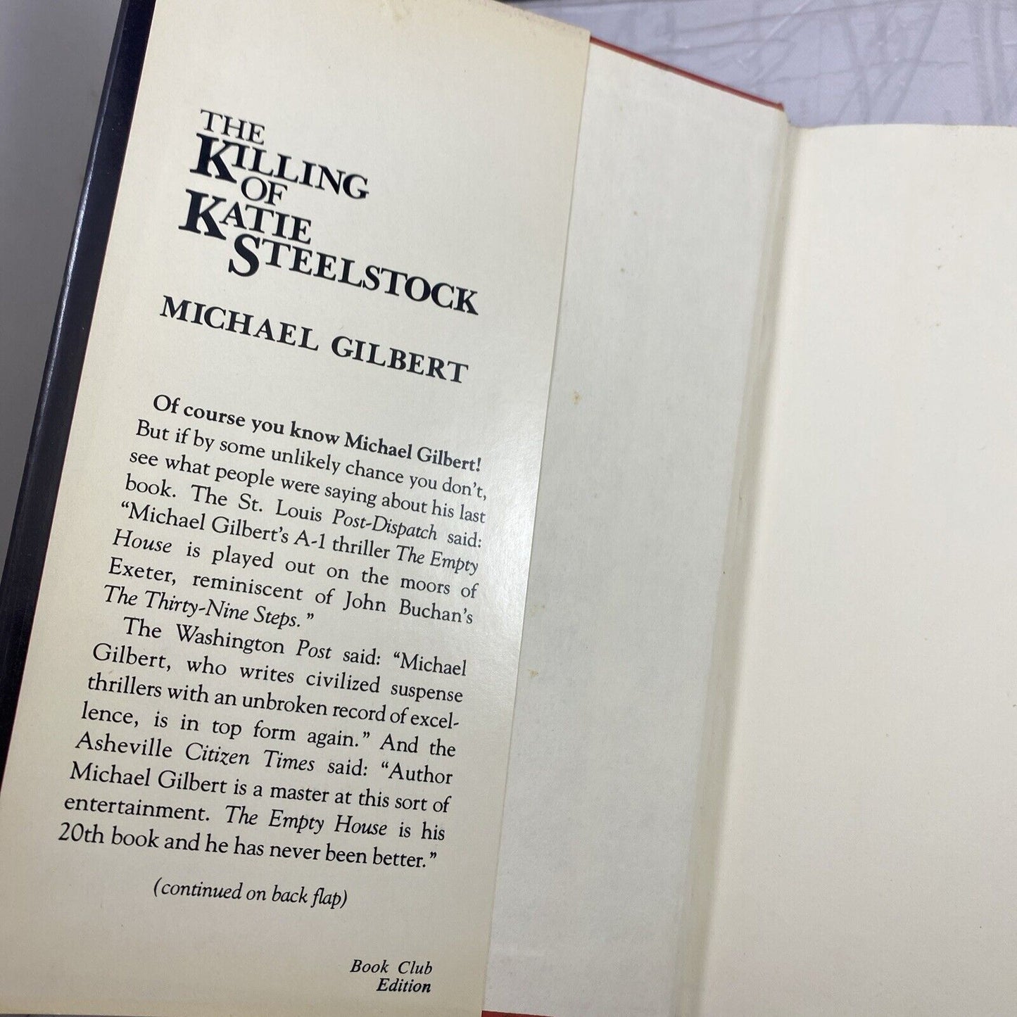 The Killing of Katie Steelstock (BCE) by Gilbert, Michael Francis Rare Novel