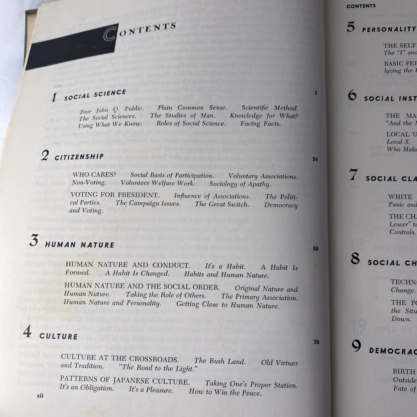 Vintage 60s Sociology History Textbook 1965 Society and Man 7th Edition