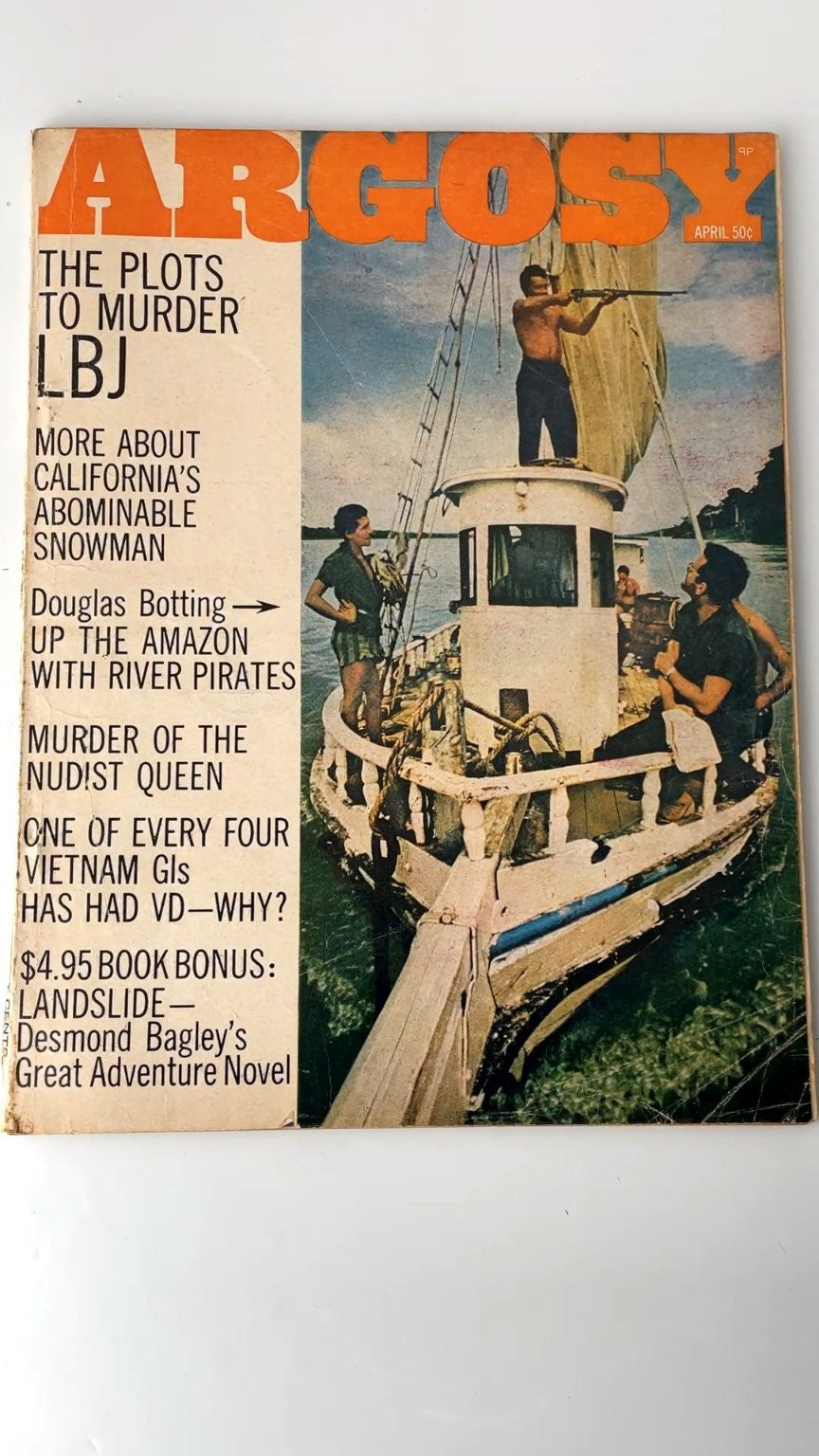 Argosy April 1968 The Plots to Murder LBJ Illustrated Magazine