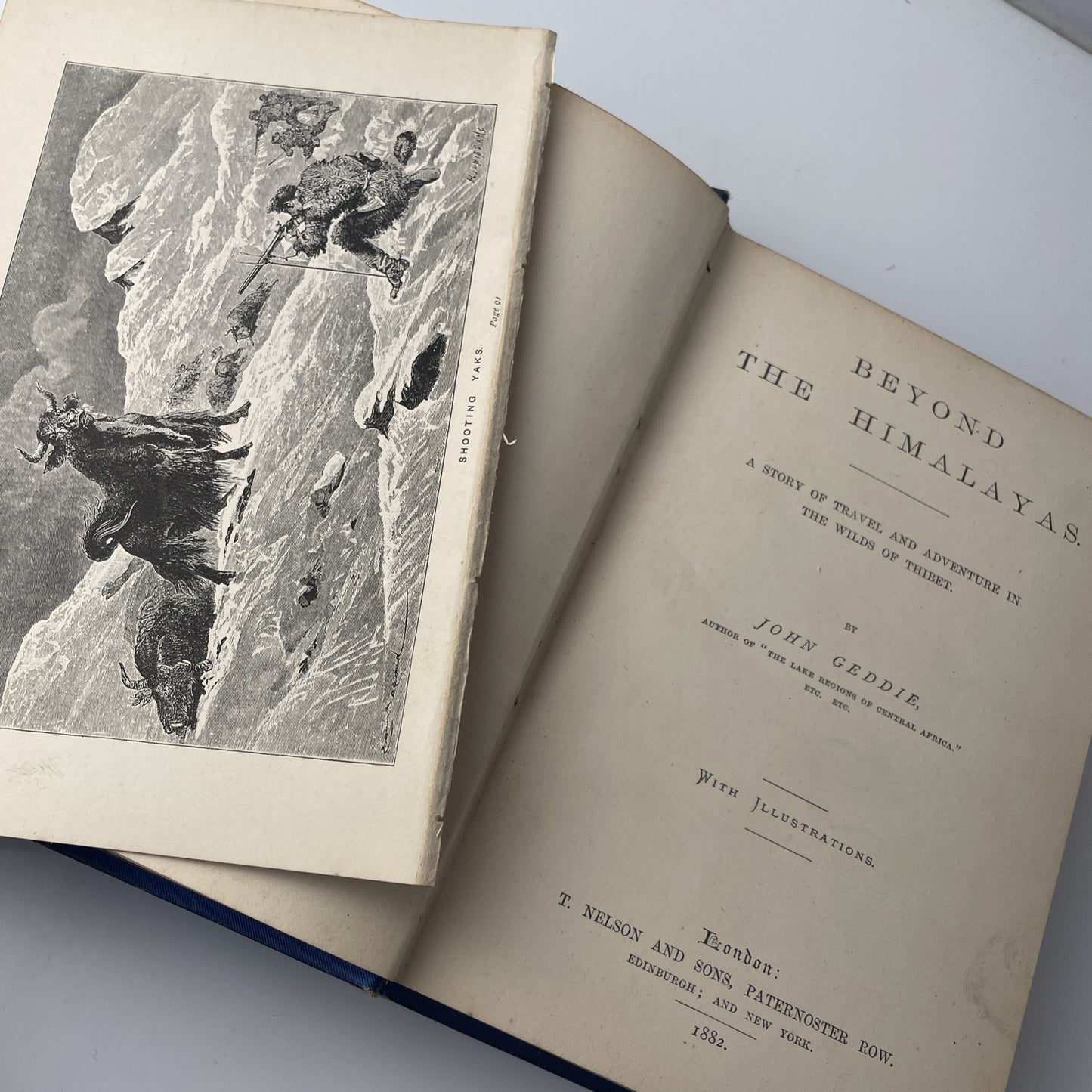 Antique Novel 1884 Beyond the Himalayas: Travel Adventure in the Wilds of Thibet