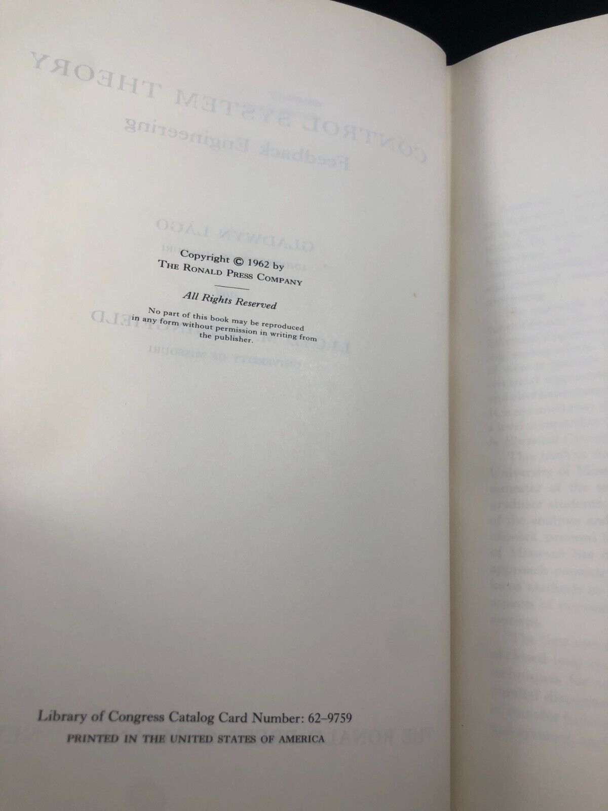 Modern Control System Theory and Design by Shinners, Stanley M. 1962 textbook