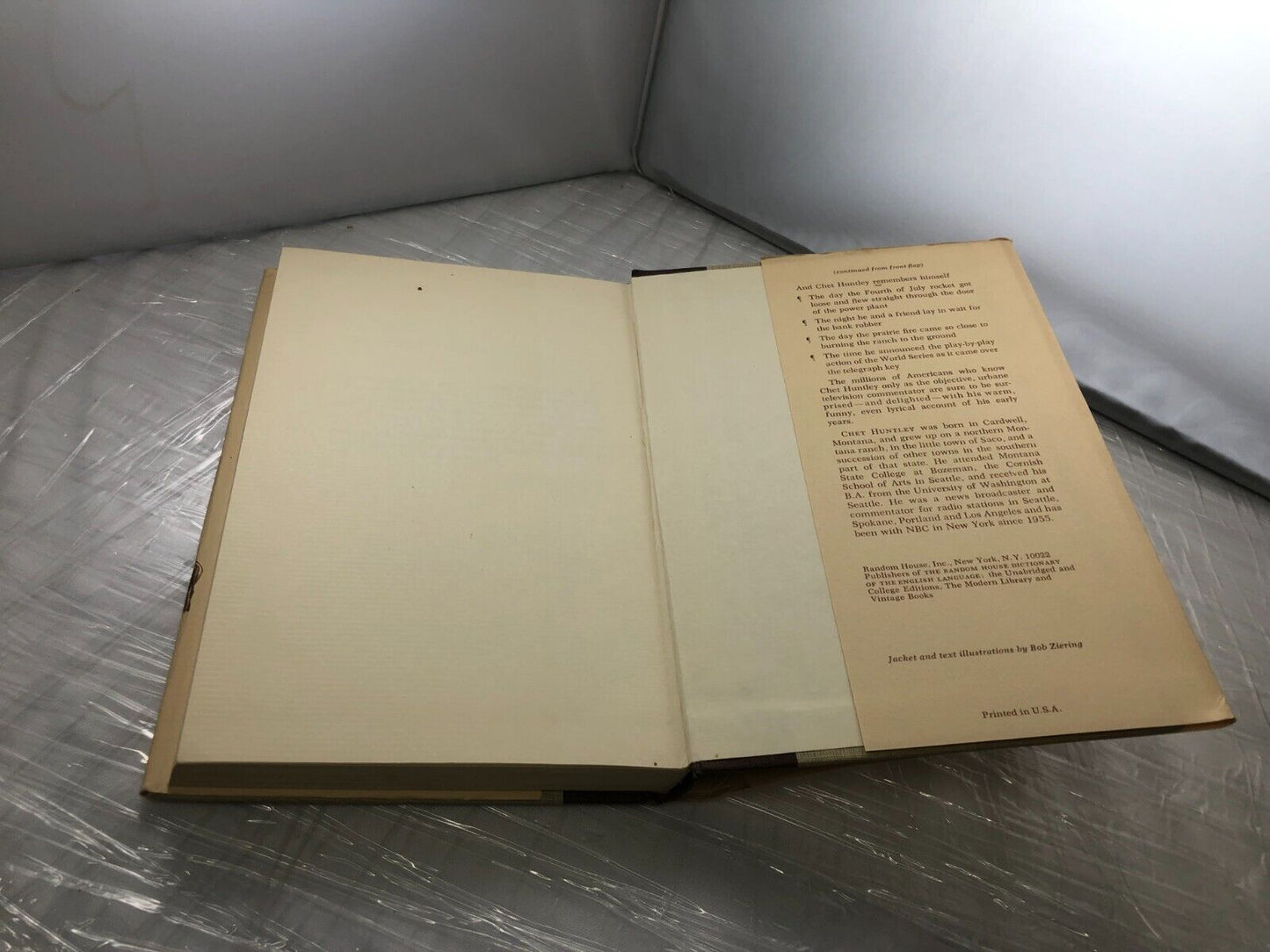 Chet Huntley – The Generous Years – 1968 FIRST Printing HC/DJ Montana VG