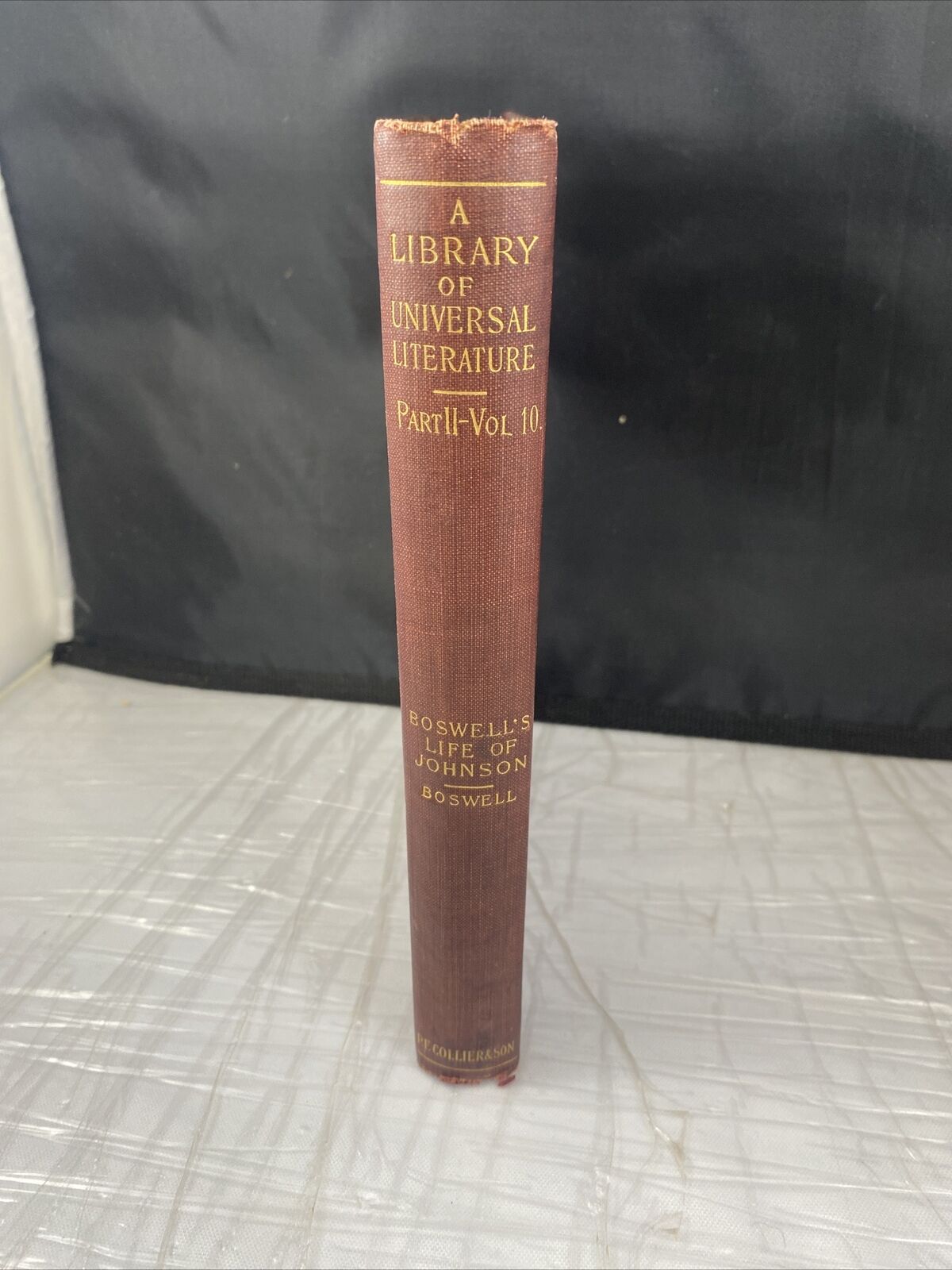 Library of Universal Lit Pt 2 Vol 10Antique Vintage Burgundy Book Life Of Samuel
