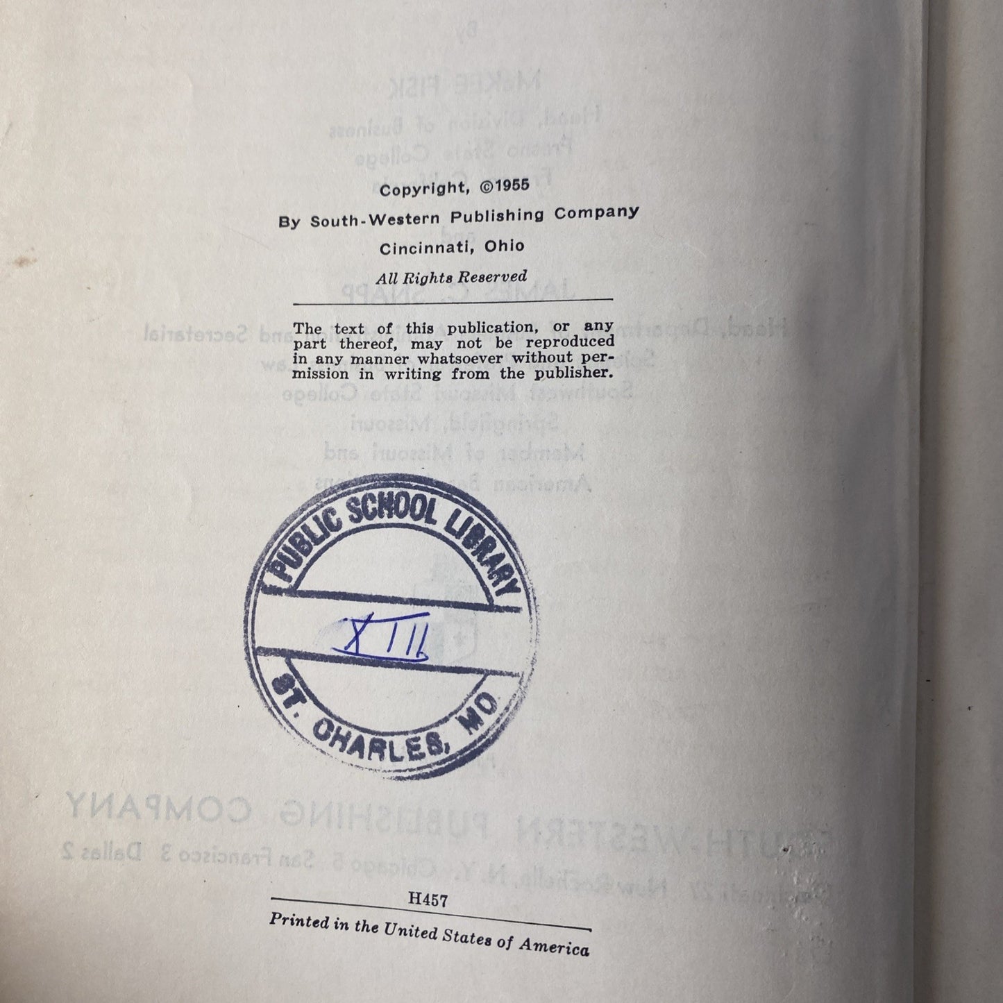 Applied Business Law Seventh Edition By Fisk & Snapp 1955 Hardcover
