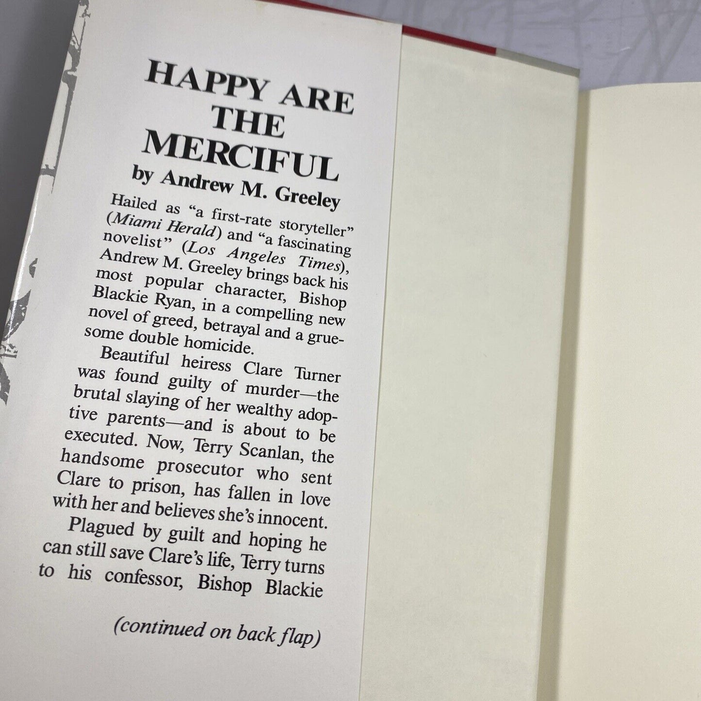 Happy Are The Merciful by Andrew M. Greeley (1992/HC) Blackie Ryan Jove BCE