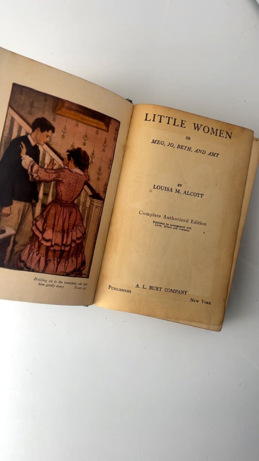 Little Women Louisa M. Alcott A.L. Burt Co. Complete Authorized Edition
