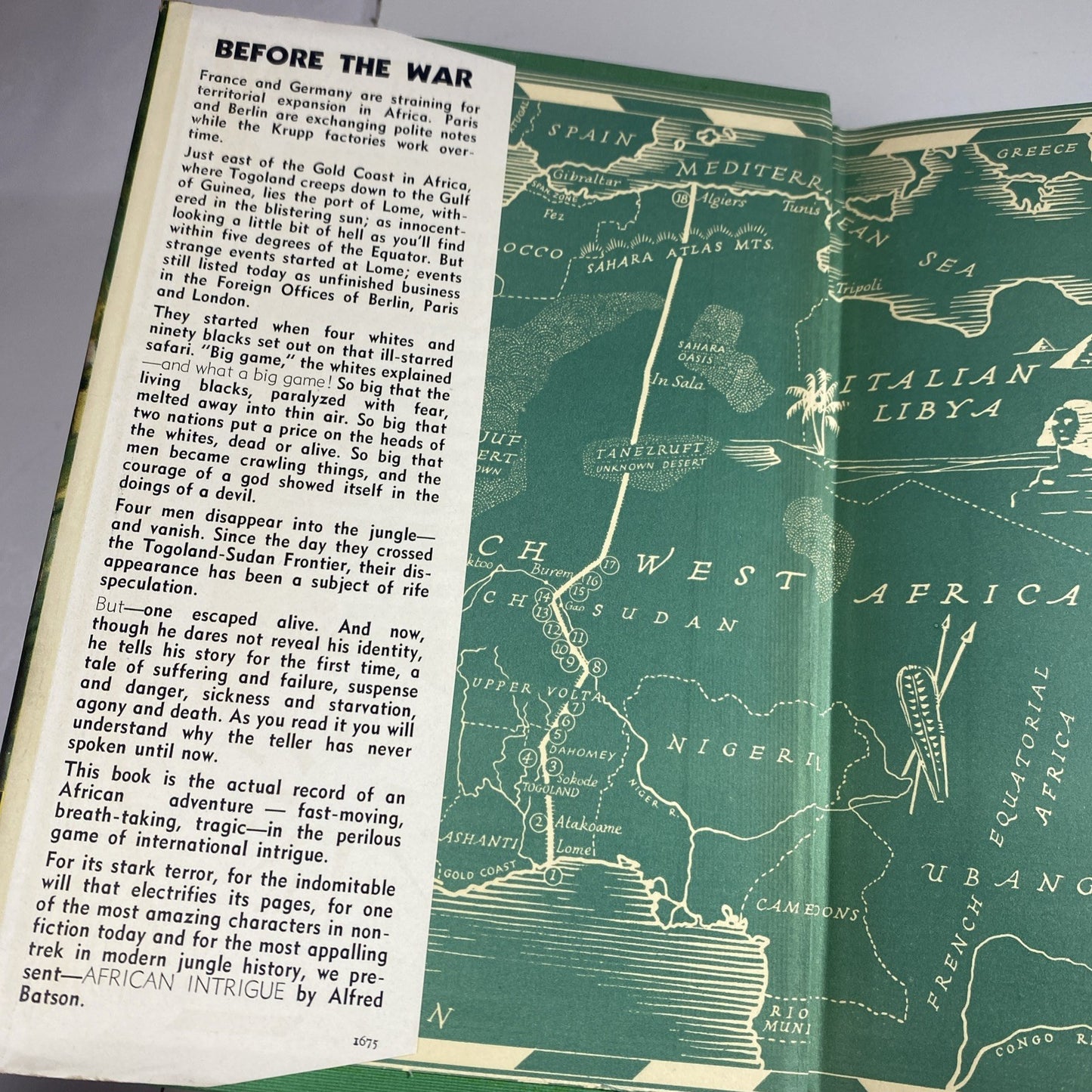 African Intrigue, Alfred Batson, HB, 1935, A True African Adventure, Around 1911