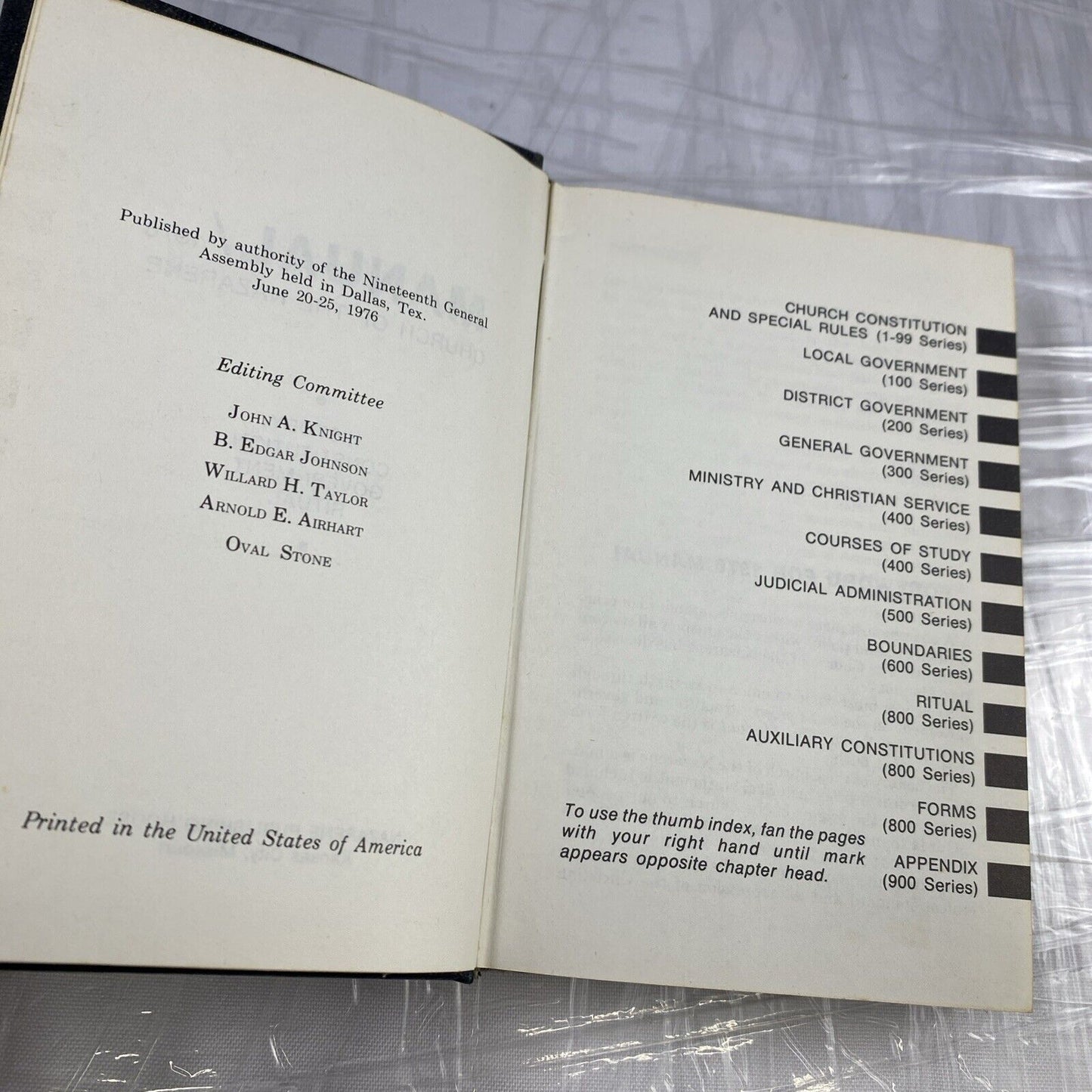 1976 Manual, Church of the Nazarene, Small Book Vintage 70s Christian Religious