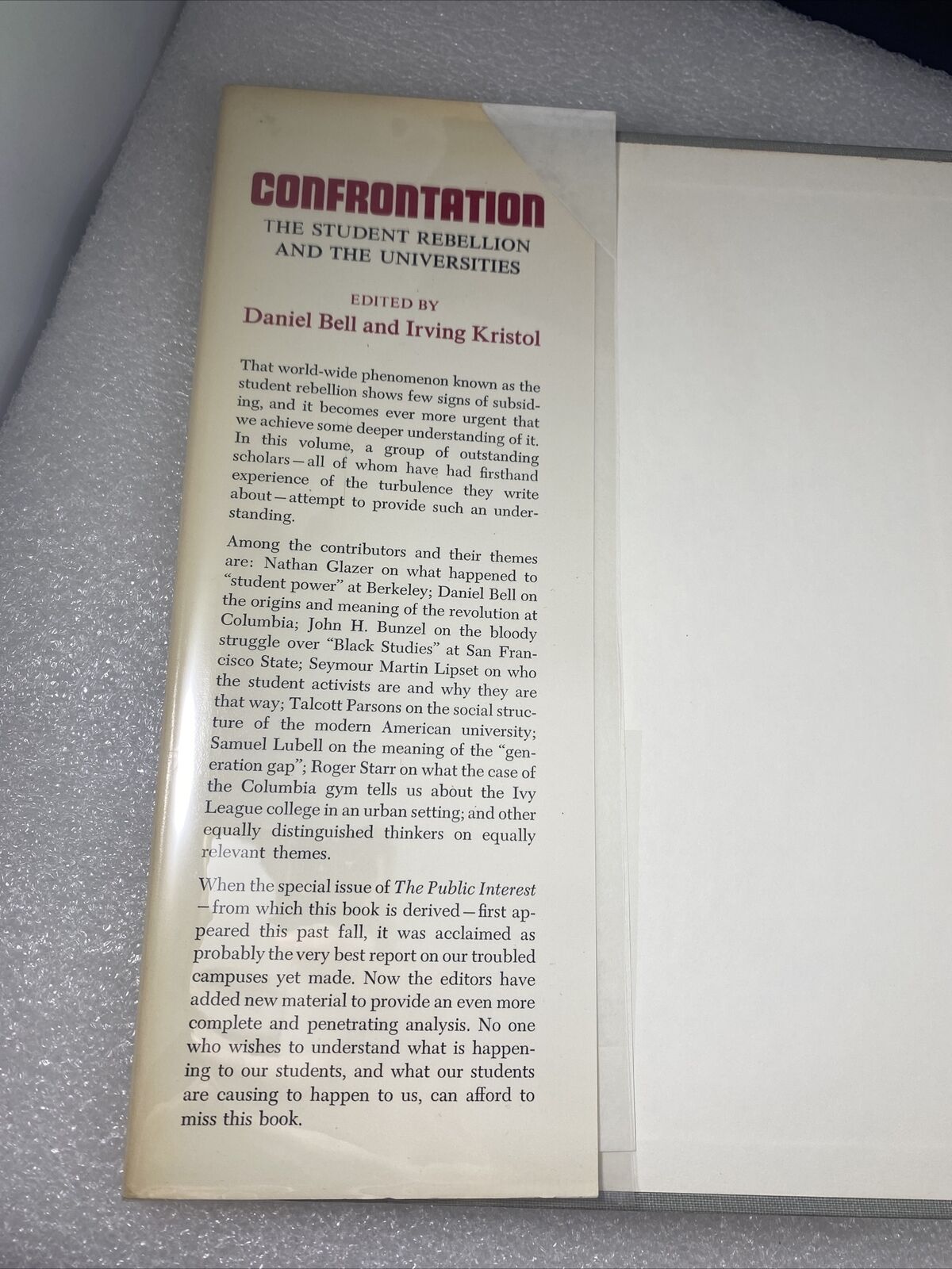 Daniel Bell, Irving Kristol CONFRONTATION 1st Edition 1st Printing Rare History