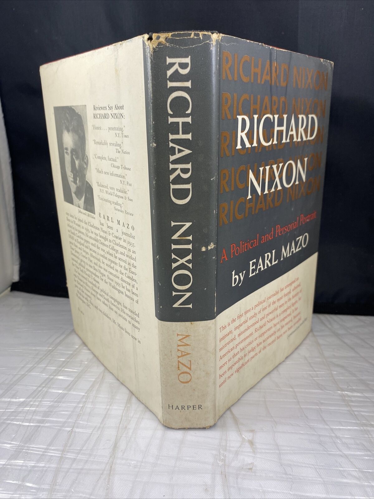 “Richard Nixon”- Earl Mazo-1959- first edition. Hardcover Dust Jacket