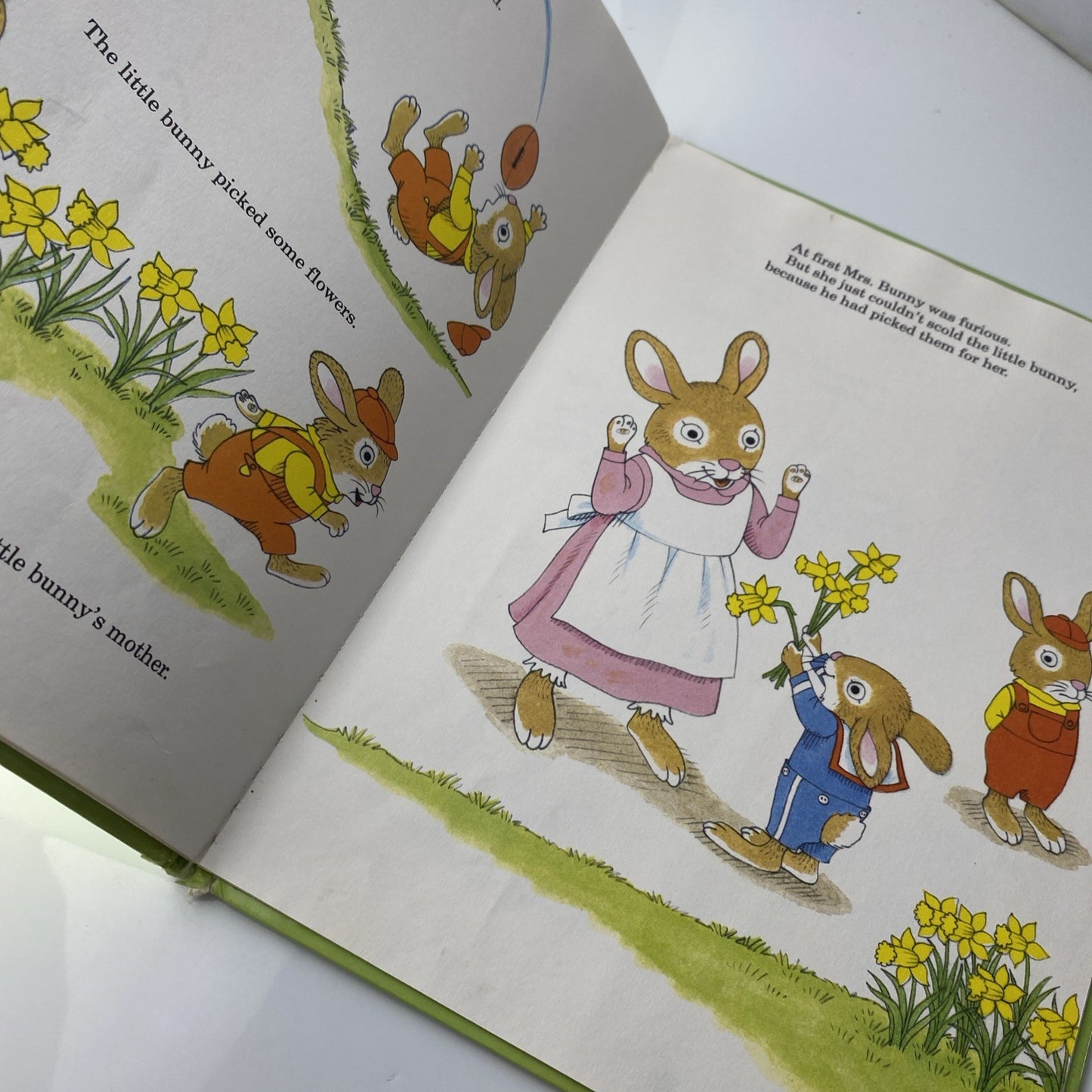 Vintage Richard Scarry's Naughty Bunny-A Big Golden Book- 1989 Hardcover