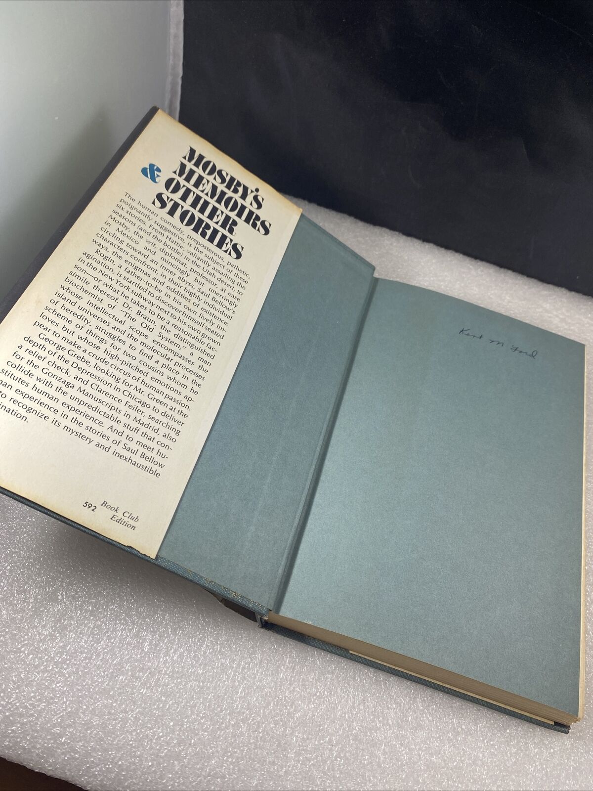 Mosby's Memoirs and Other Stories Hardcover Saul Bellow Book Club Edition Lit