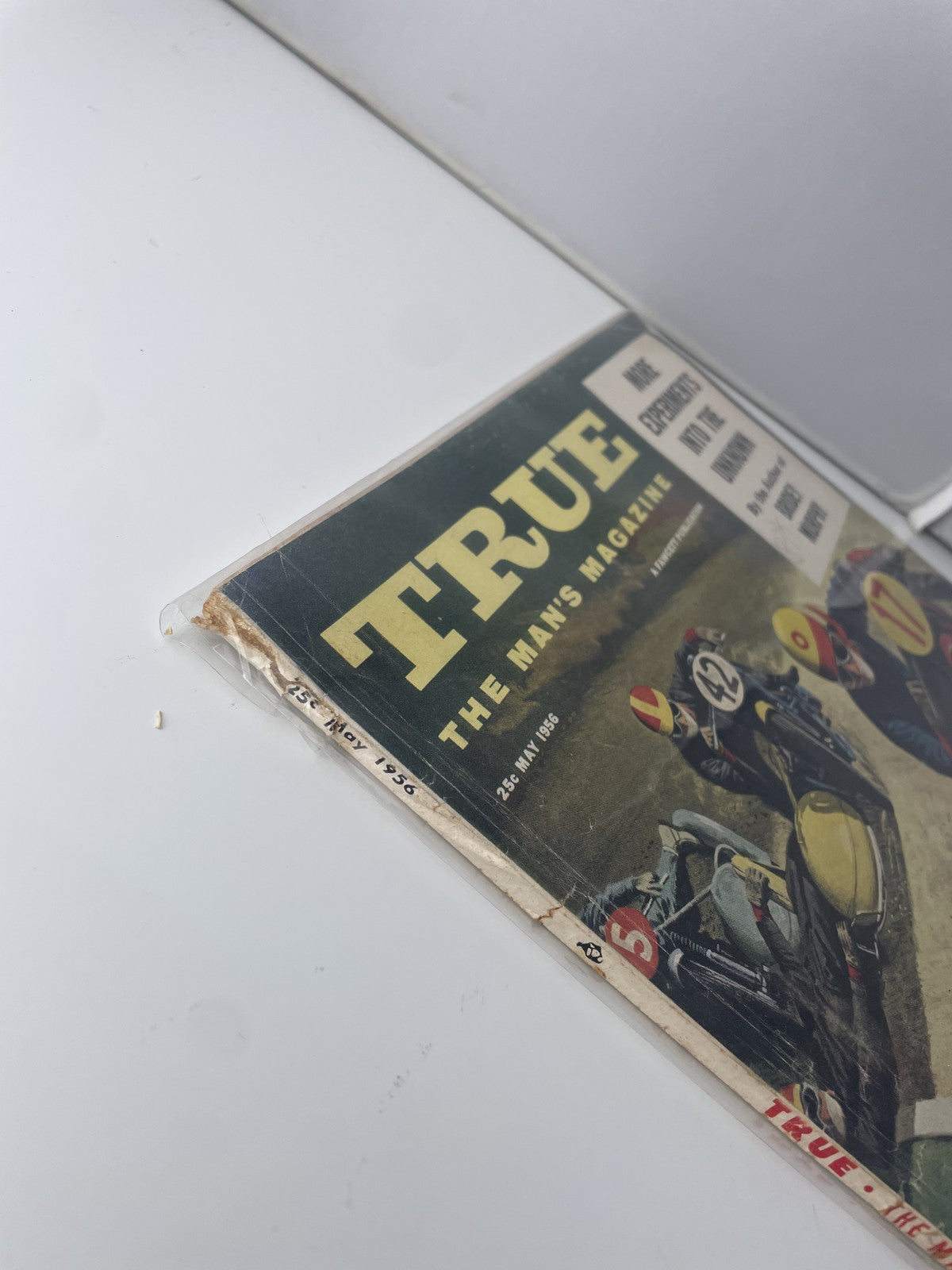 Vintage 1956 True The Man's Magazine May Motorcycle Racing Incredible Impersonat