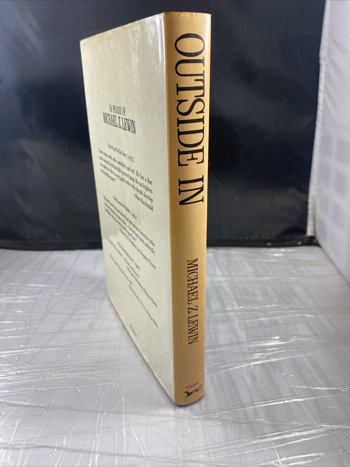 1980 First Ed. Hardcover, "Outside In," Mystery by Michael Lewin VERY GOOD