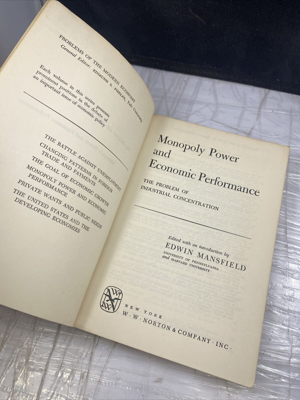 Problems of the Modern Economy: Monopoly Power and Economic 60s Vtg Paperback