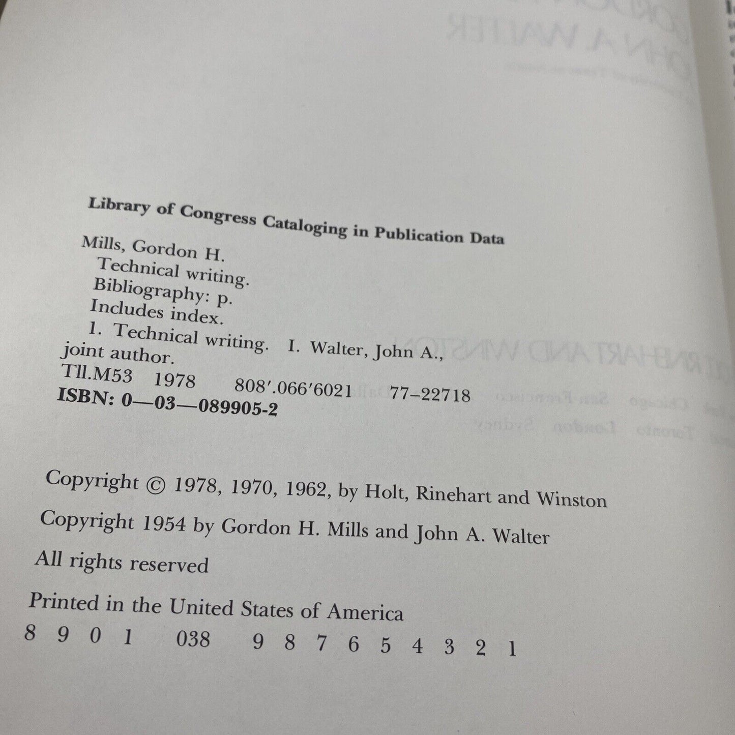 Technical Writing by Gordon H. Mills Fourth Ed. Vintage 70s Textbook Orange