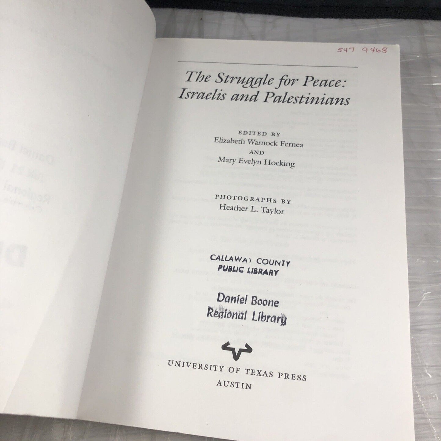 The Struggle for Peace : Israelis and Palestinians (1992, Trade Paperback)