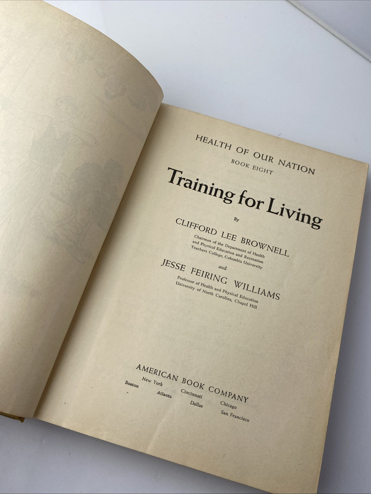 Health Of Our Nation Book A Training For Living By Clifford Brownell 1943 VTG