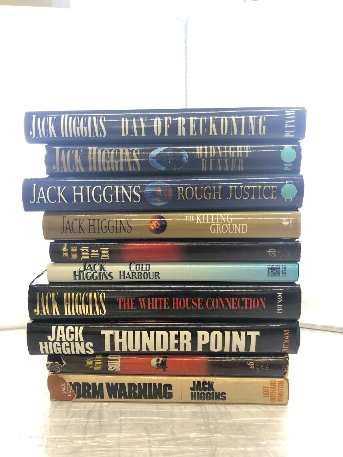 Military Political Thrillers Jack Higgins Books Hardcover Dust Jackets Lot Of 10