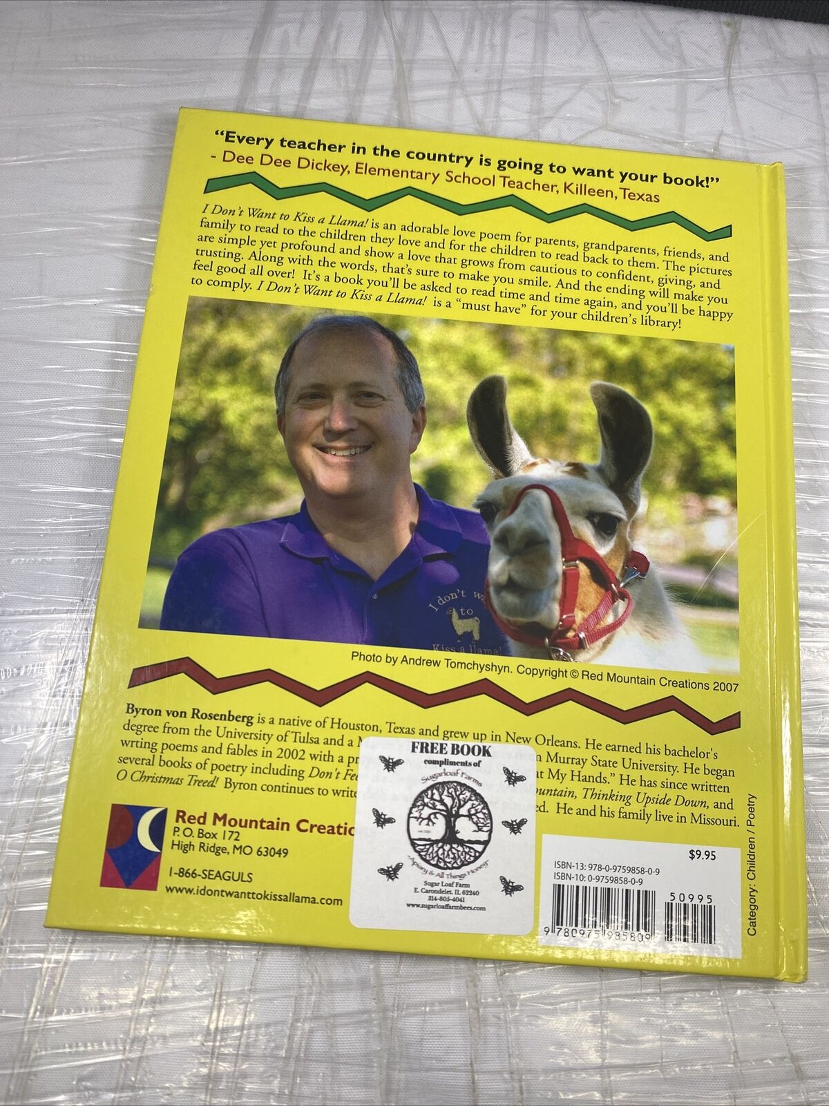 I Don't Want to Kiss a Llama (Signed & inscribed) Illustrated Kids Animal Book