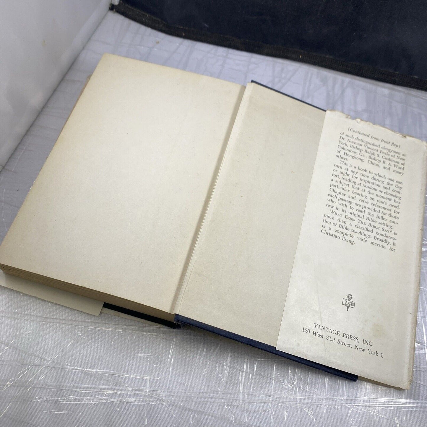 SIGNED What Does The Bible Say? Dr. F. I. Johnson 1st Ed Vantage HCDJ Religious