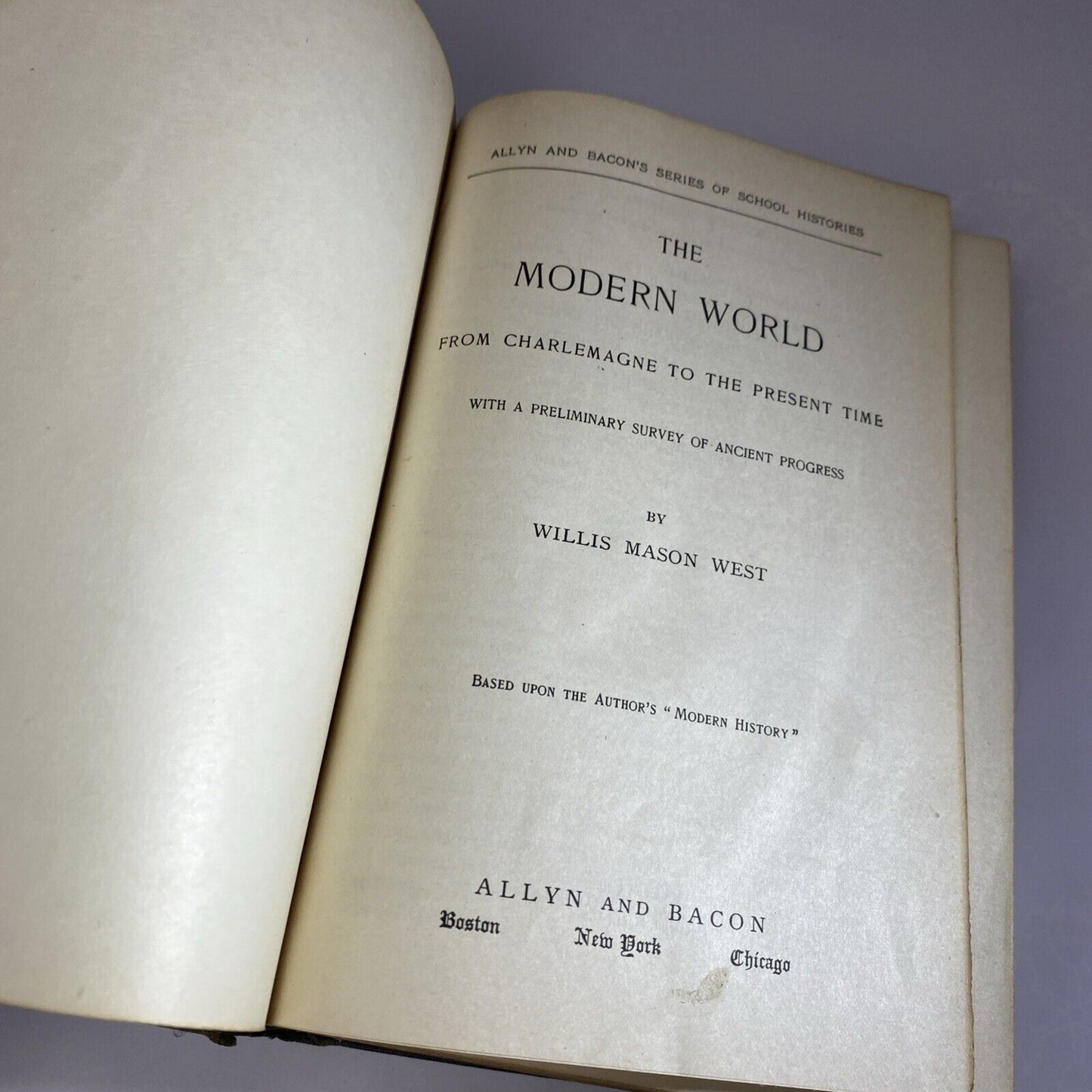 VTG The Modern World, From Charlemagne to Present Time 1915 Antique History