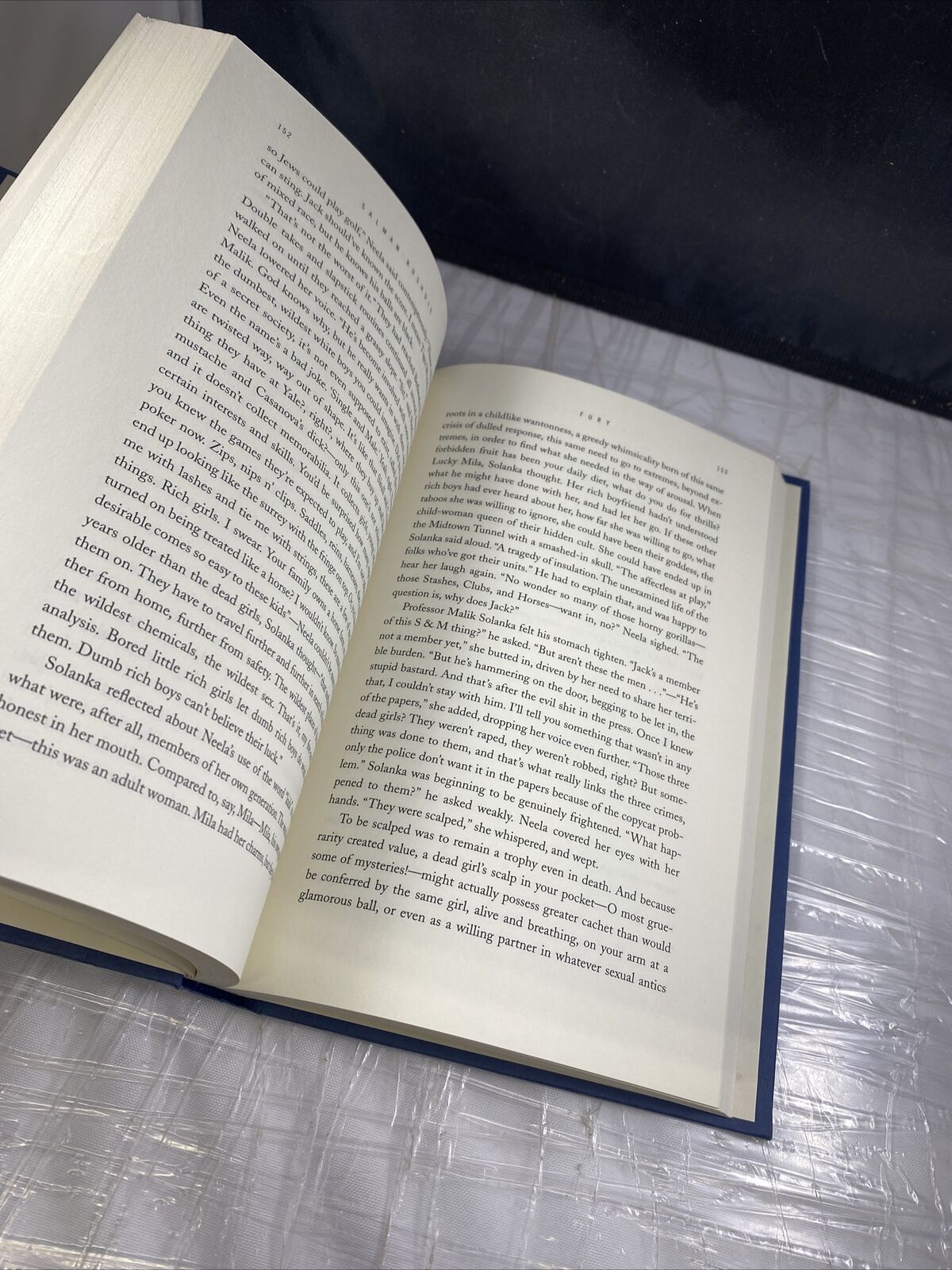 FURY: A NOVEL by SALMAN RUSHDIE Hardcover No Dust Jacket. Good