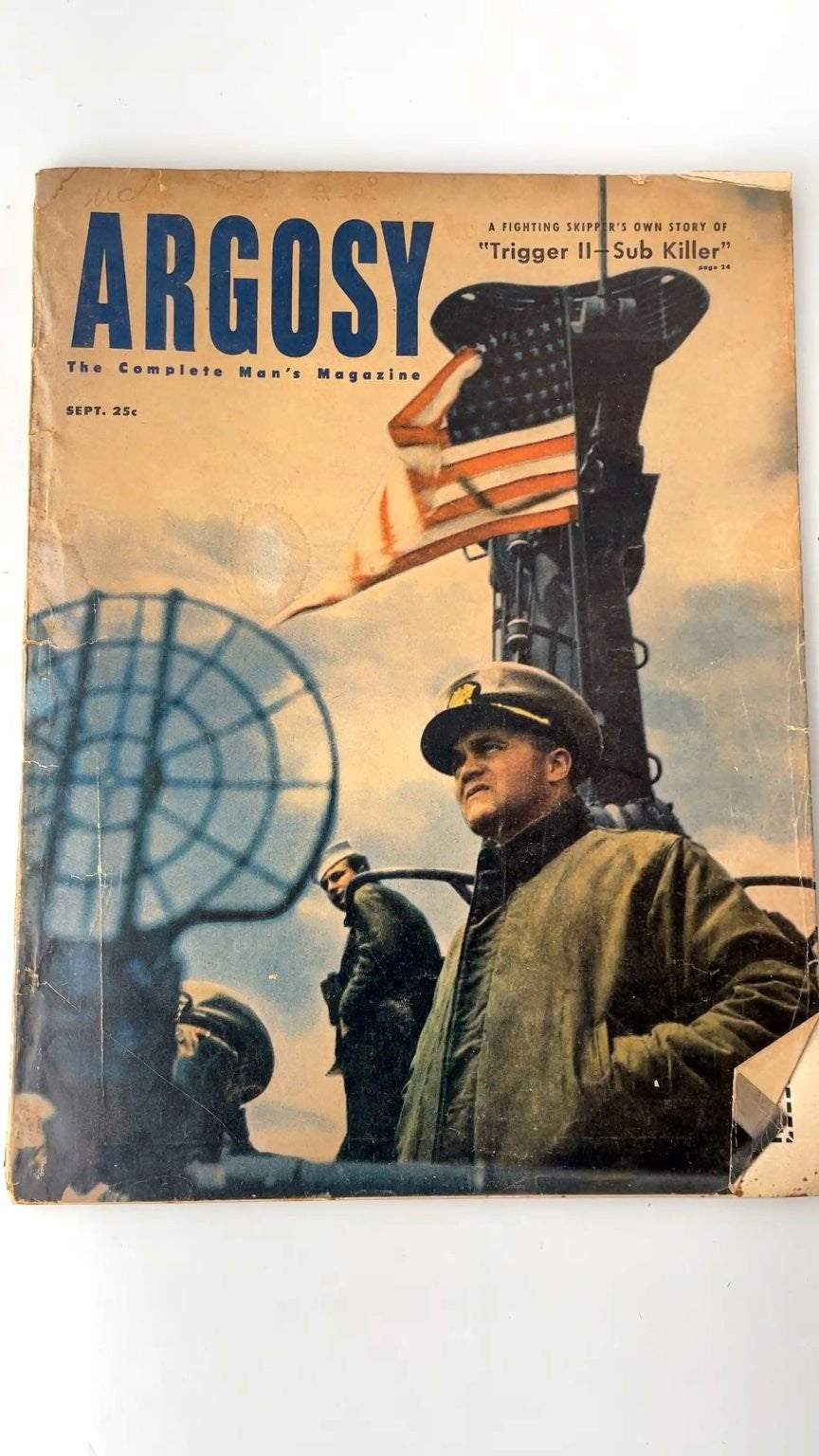 Argosy The Complete Man's Magazine Sept 1951 Illustrated Vintage