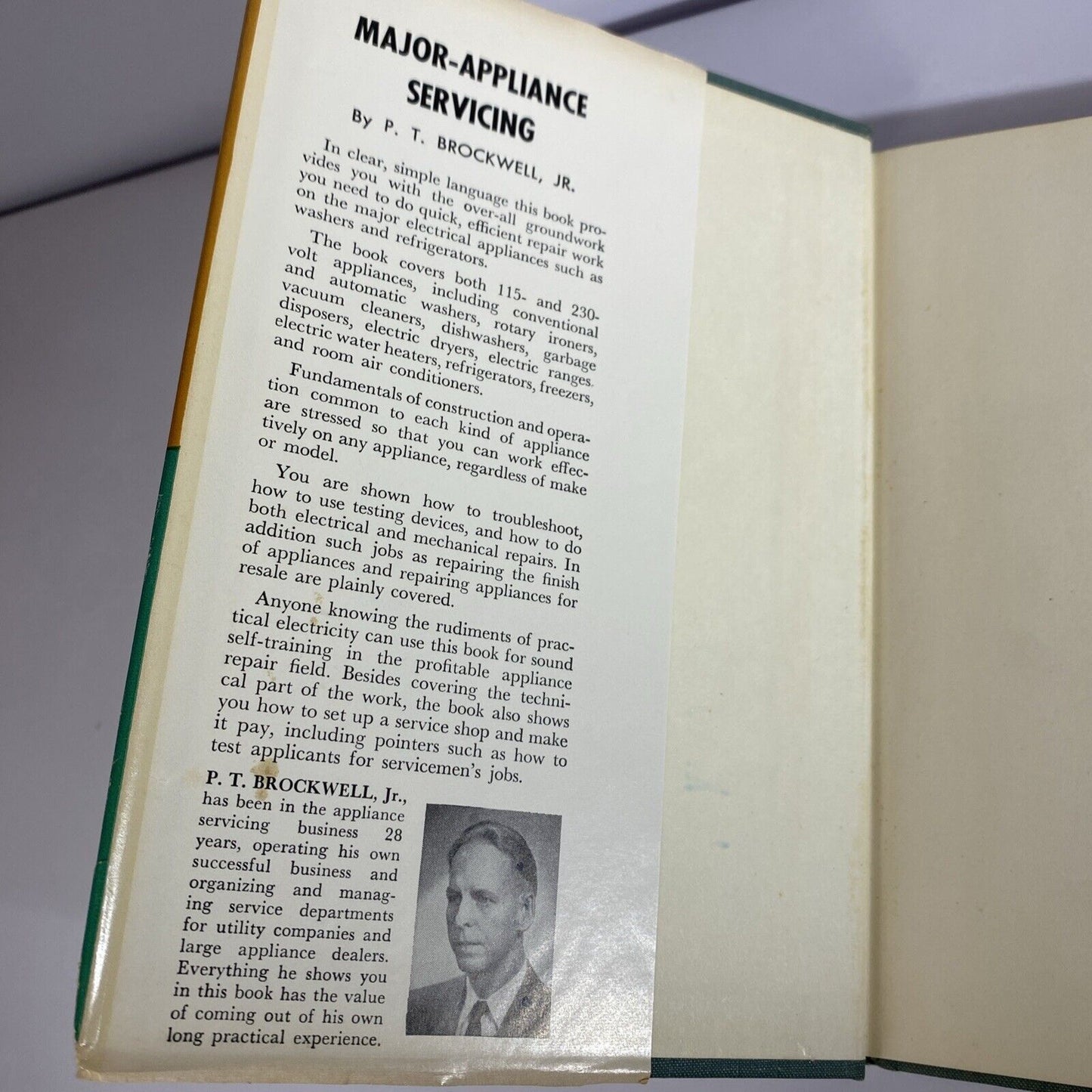 Major-appliance Servicing by Brockwell, P. T., 1958 Hardcover Vintage 50s Text