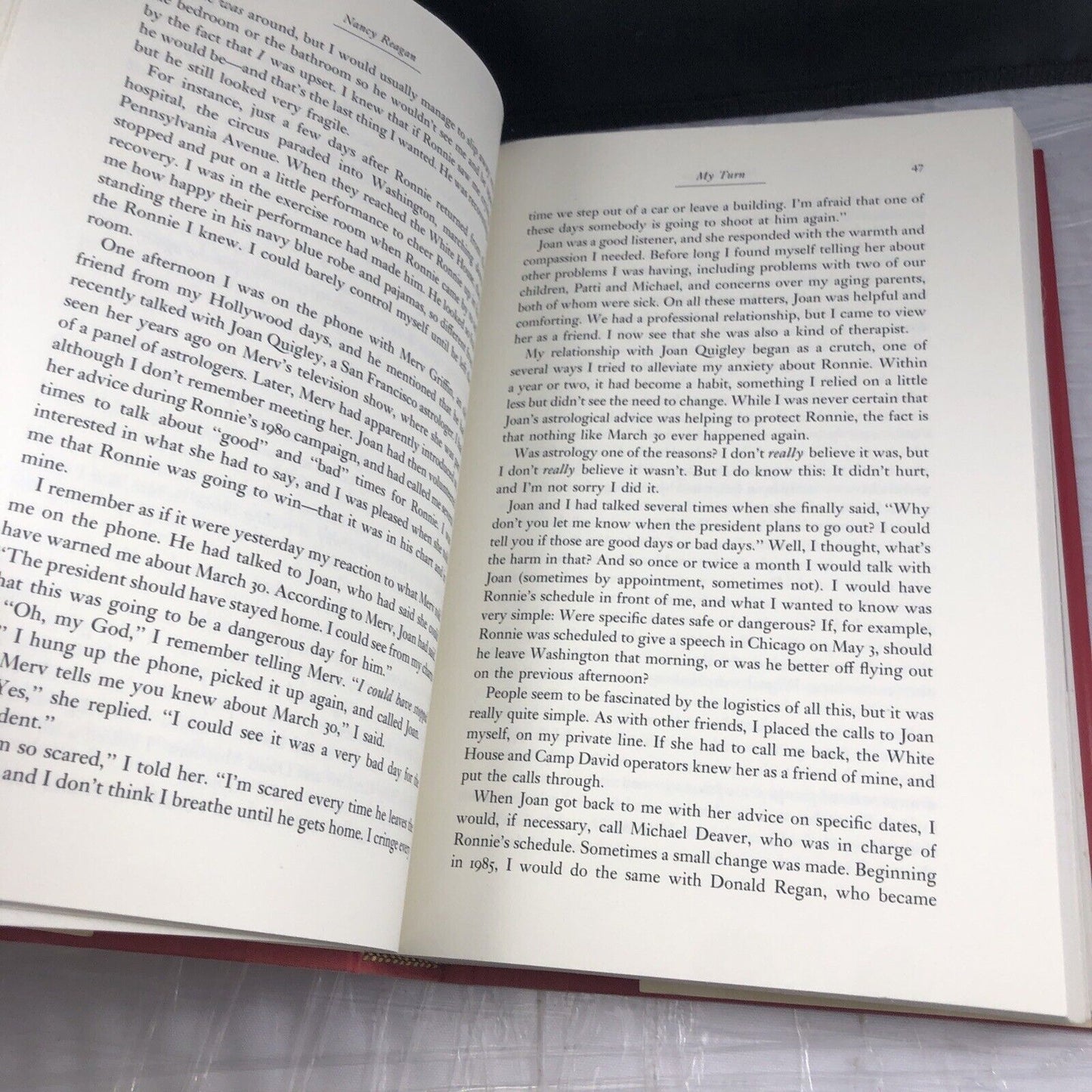 My Turn The Memoirs Of Nancy Reagan With William Novak '89 HC DJ 1st Ed LIKE NEW