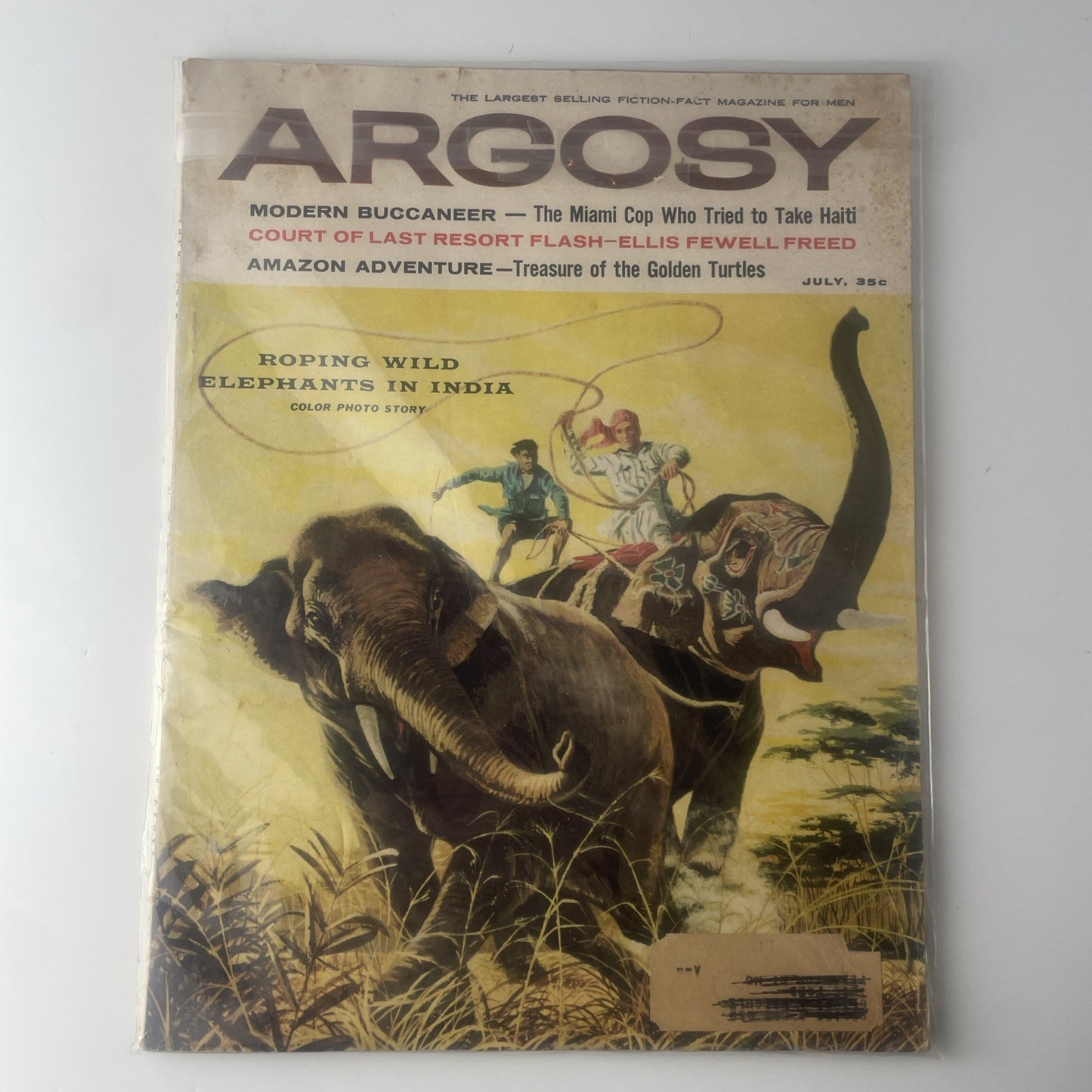 Vintage 50s Mens History Argosy Magazine July 1959 Good Condition