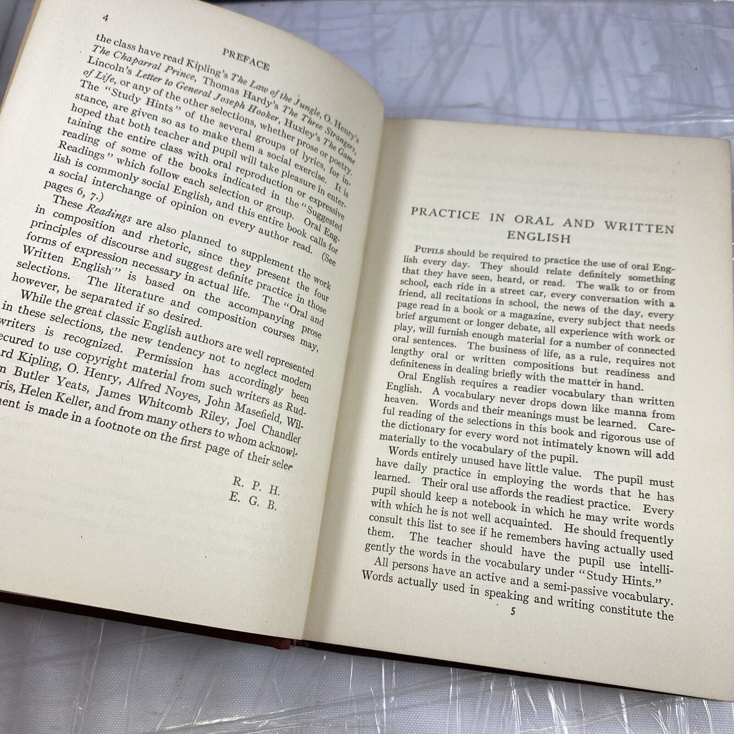 1915 Readings from Literature Reuben Halleck & Elizabeth Barbour Hardcover