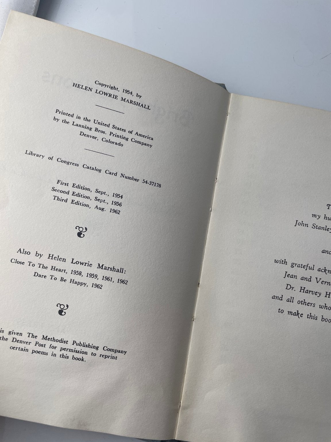 Bright Horizons Helen Lowrie Marshall 1954 First Edition Signed Helvern Press