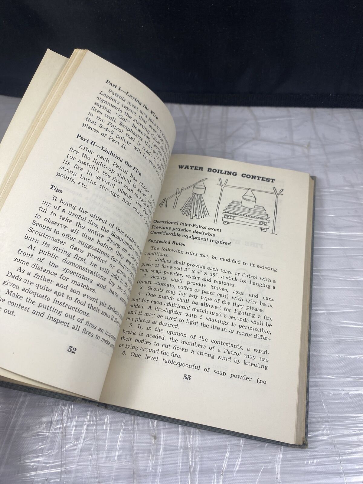 Vintage 50s Boy Scouts Activity Hardcover BOOK BOY SCOUT GAMES 1952