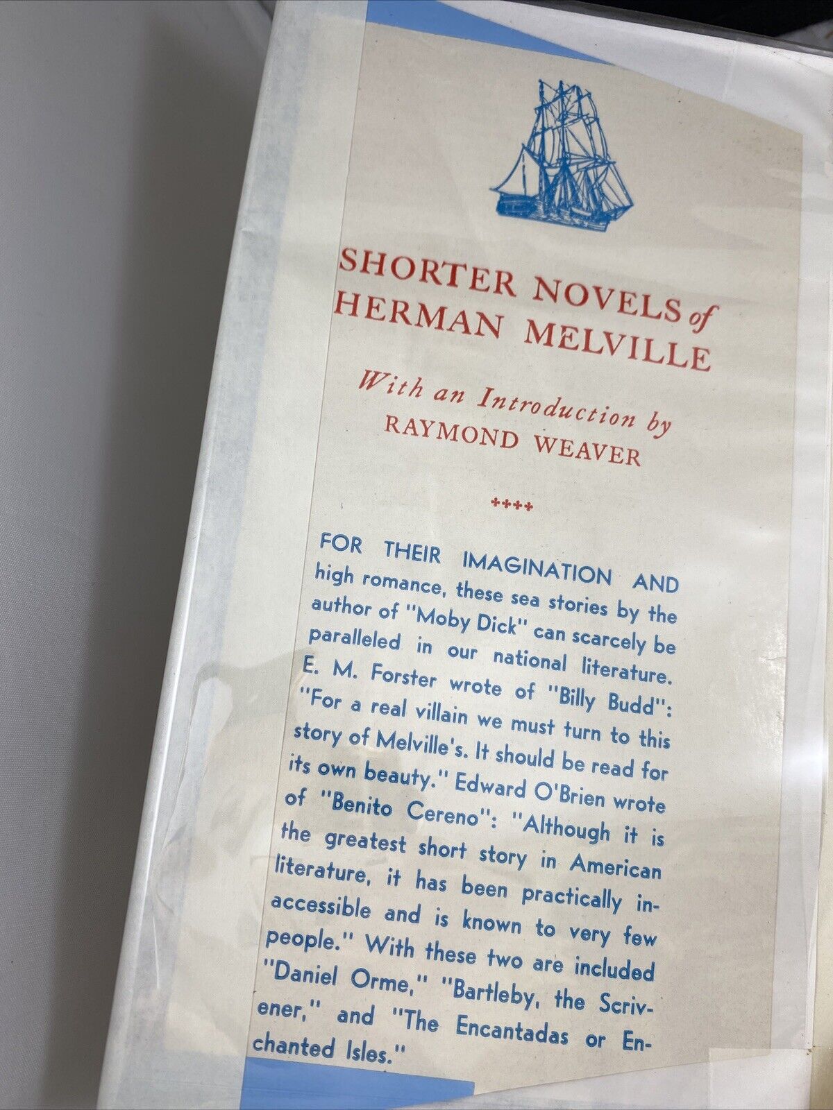 Herman Melville THE SHORTER NOVELS OF HERMAN MELVILLE Liveright Publishing Co.