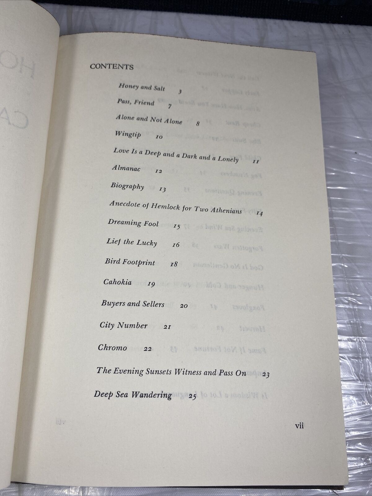 HONEY AND SALT ~ Carl Sandburg HC/DJ 1963 10th Printing POETRY Vintage